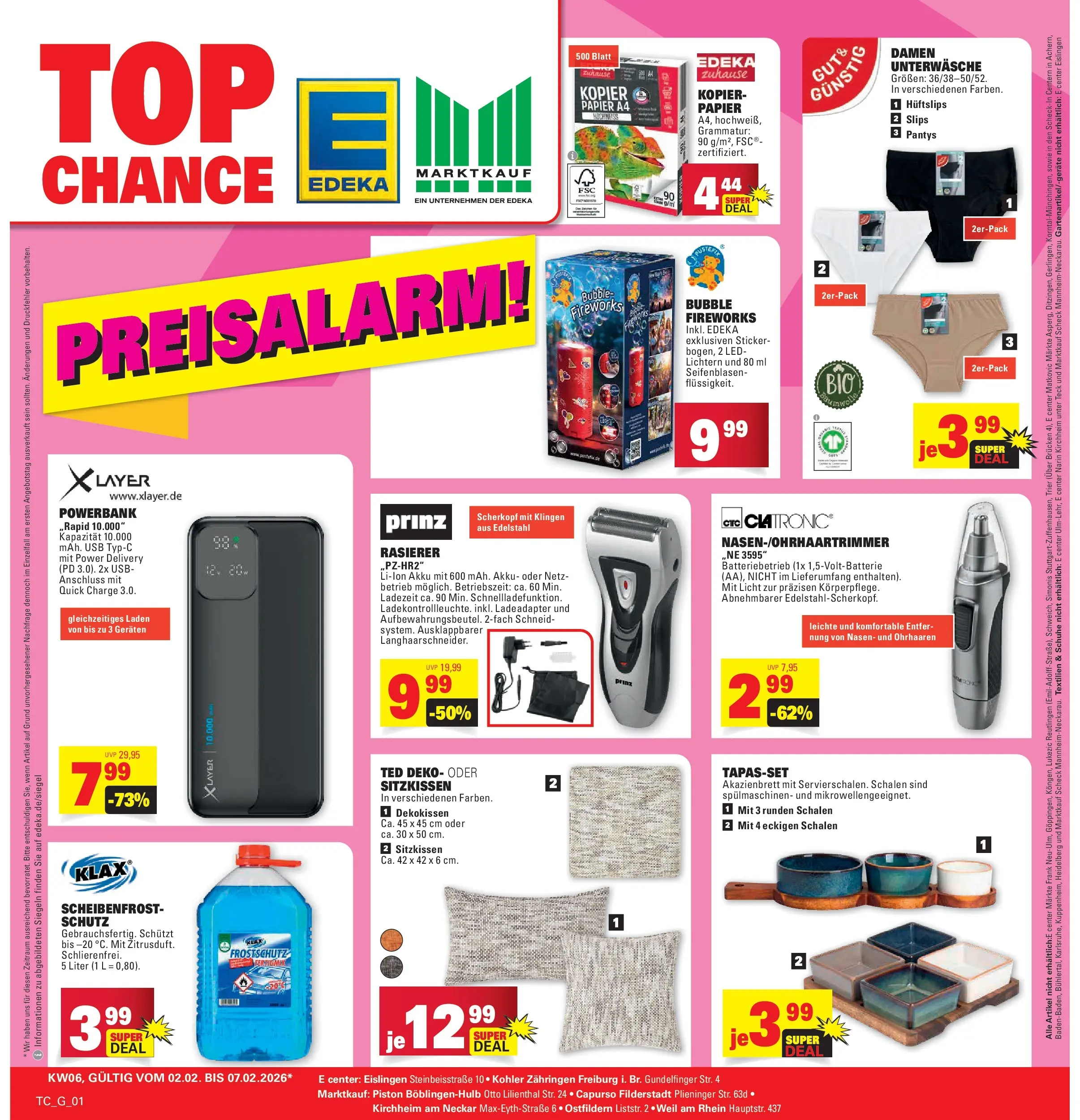 Marktkauf - Marktkauf: Wochenangebote (ab 02.02.2026) » Angebote online | Seite: 35 | Produkte: USB, Rasierer, Unterwäsche, Powerbank