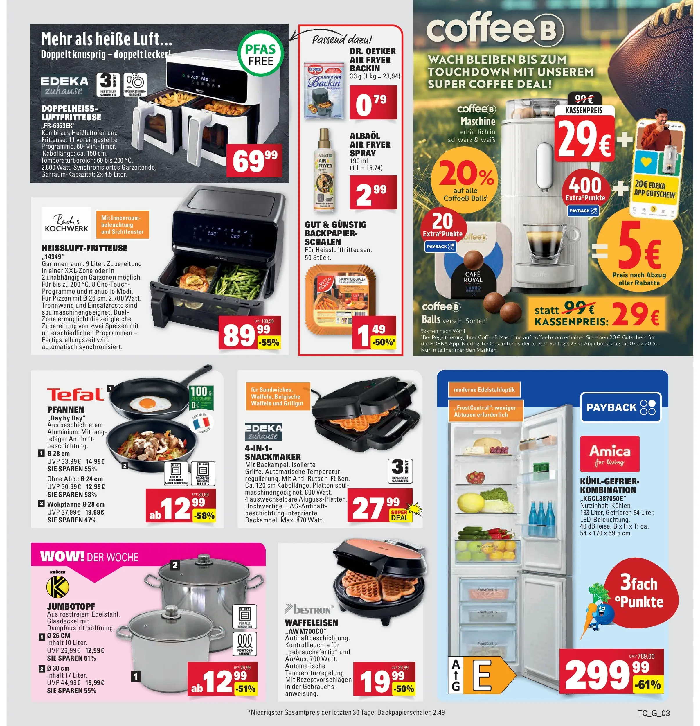 Marktkauf - Marktkauf: Wochenangebote (ab 02.02.2026) » Angebote online | Seite: 37 | Produkte: Waffeln, Waffeleisen, Heißluftfritteuse