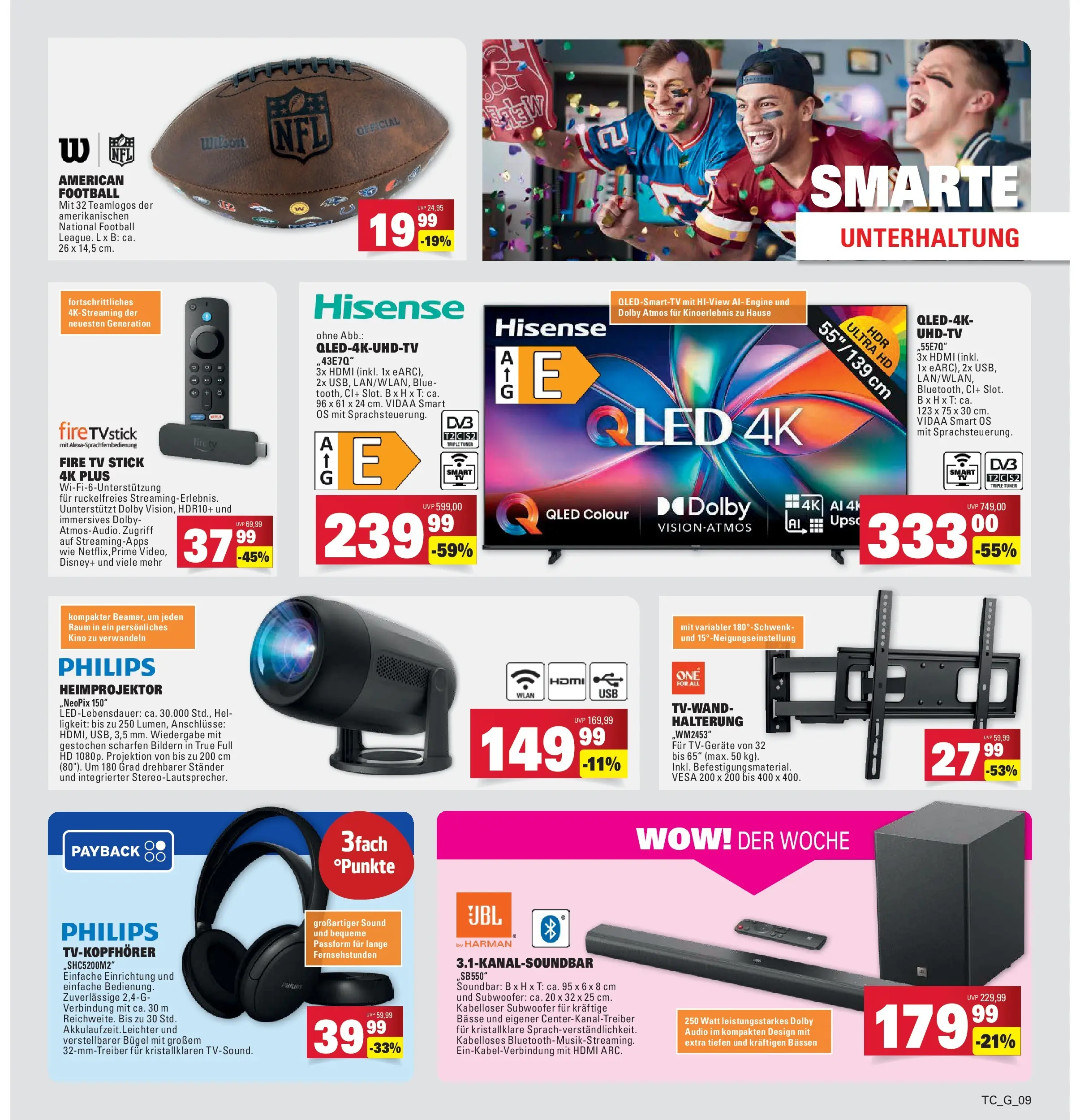Marktkauf - Marktkauf: Wochenangebote (ab 02.02.2026) » Angebote online | Seite: 43 | Produkte: Philips, Football, TV, Audio