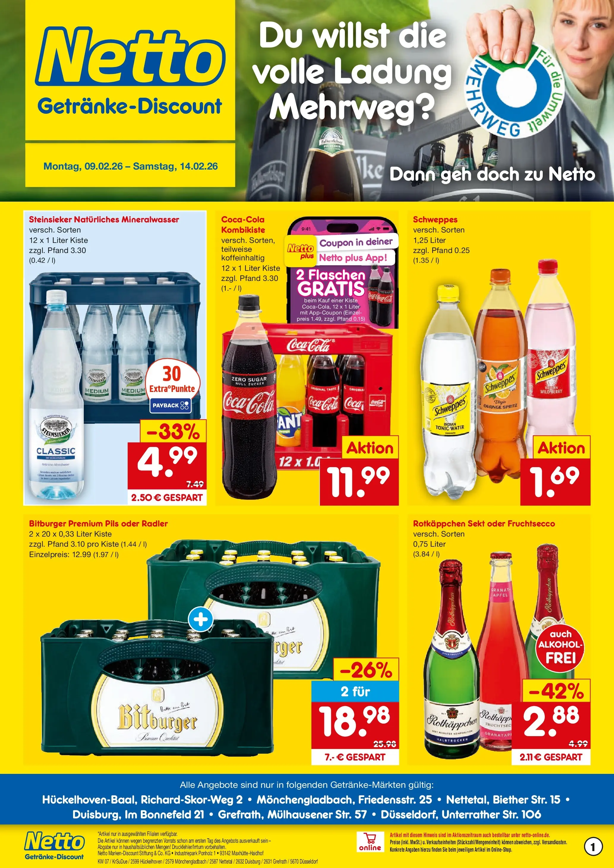 Netto Marken-Discount prospekt Grefrath	 (ab 08.02.2026) » Angebote | Seite: 1