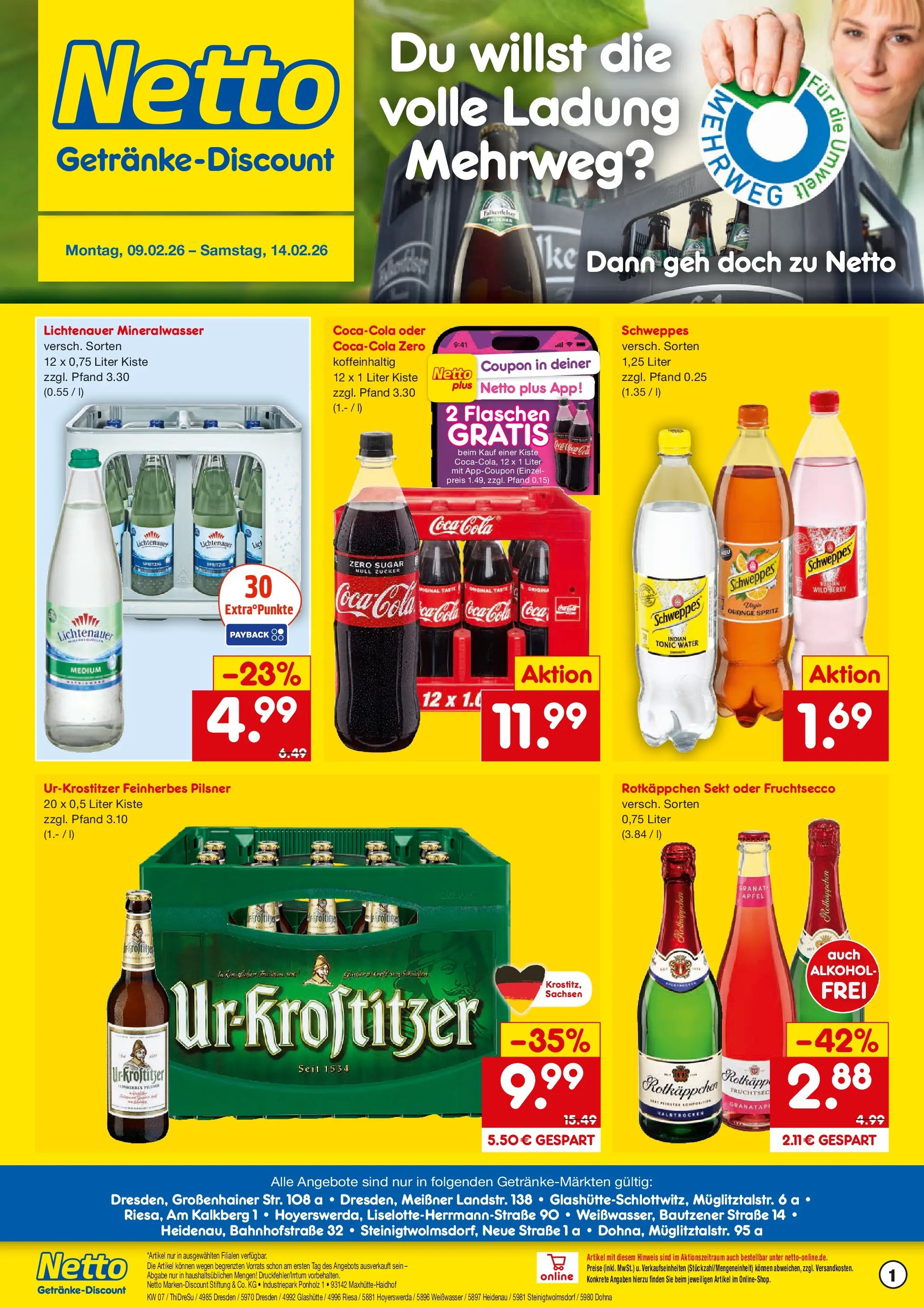 Netto Marken-Discount prospekt Riesa	 (ab 09.02.2026) » Angebote | Seite: 1