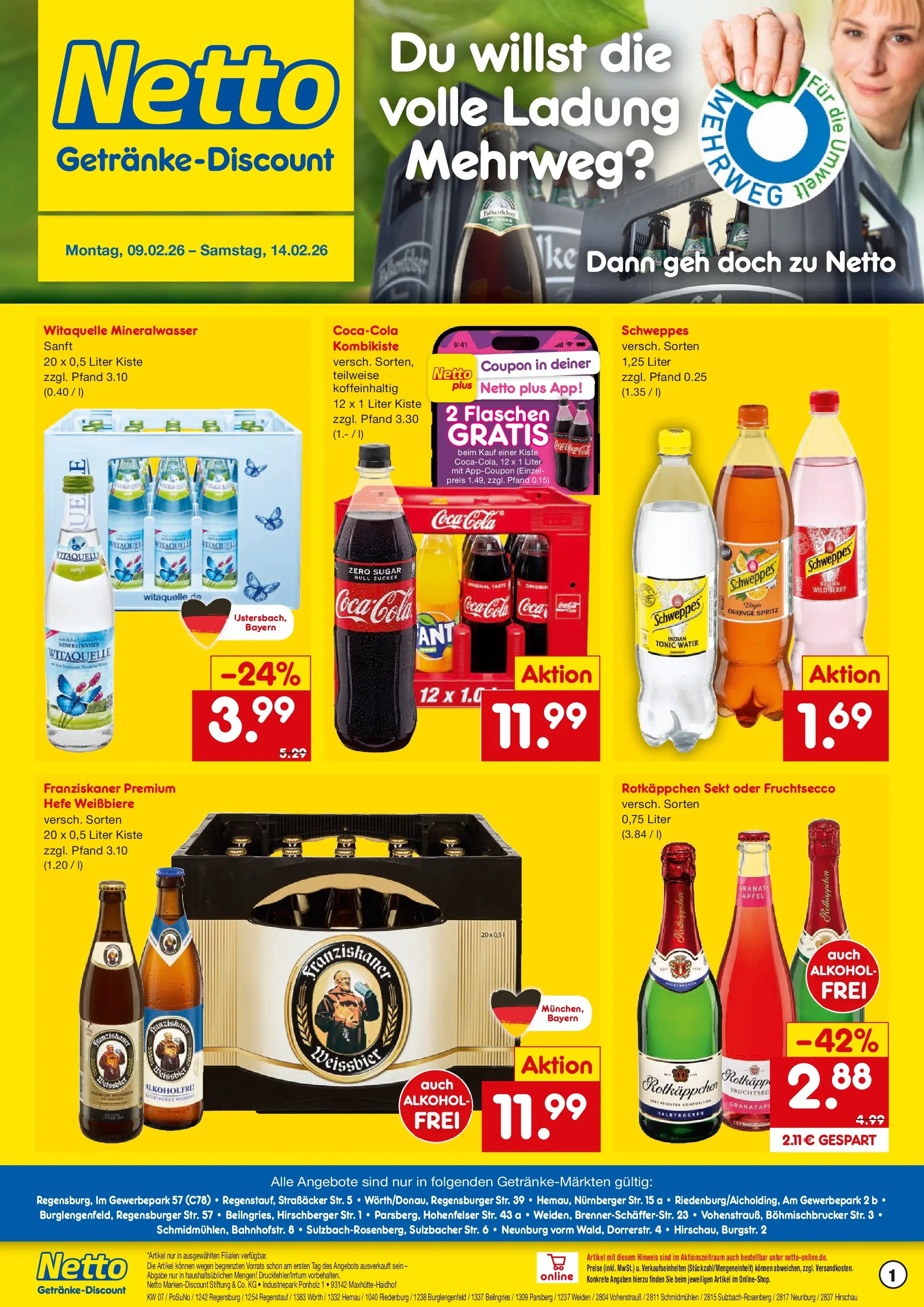 Netto Marken-Discount prospekt Sulzbach-Rosenberg	 (ab 08.02.2026) » Angebote | Seite: 1