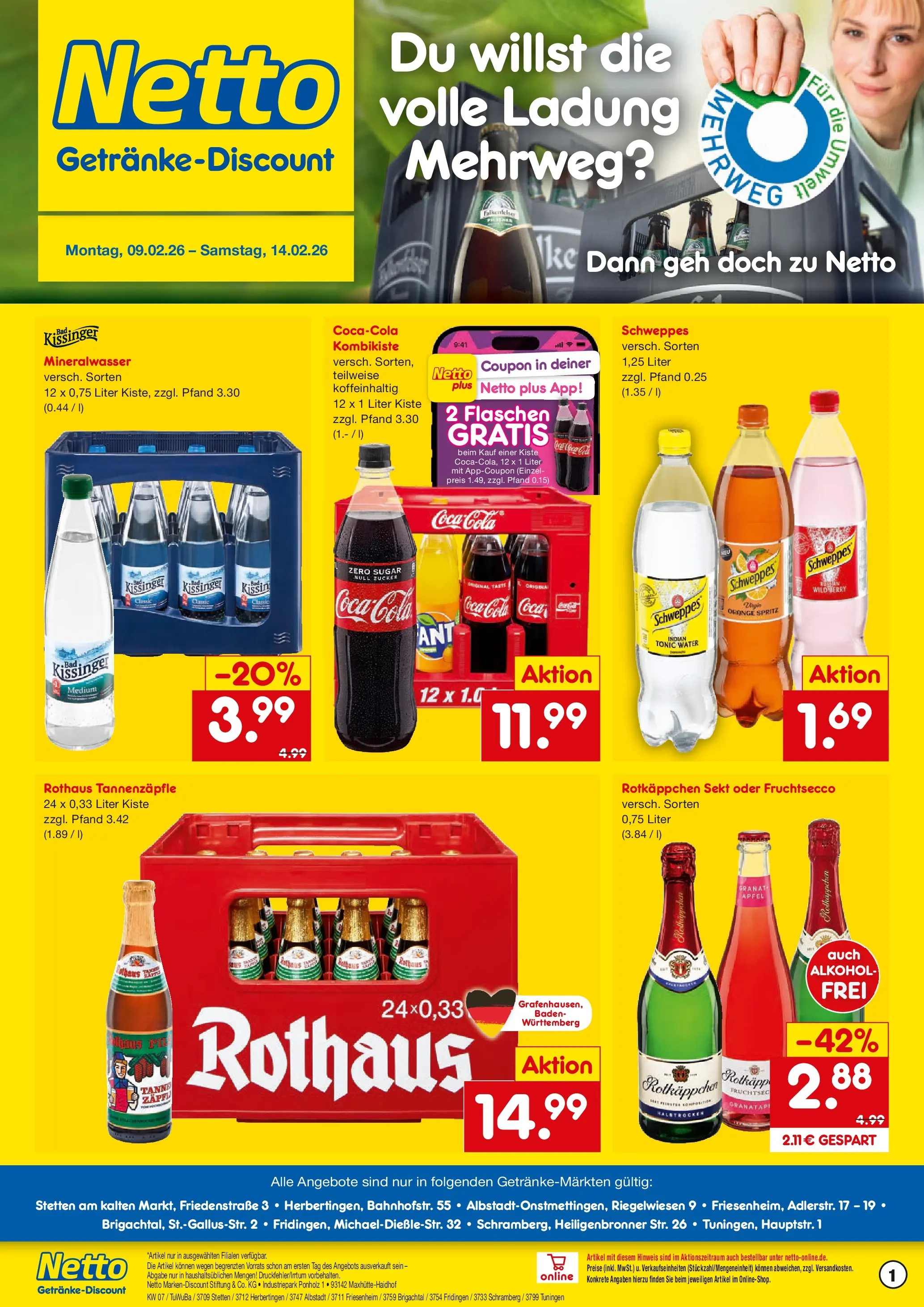 Netto Marken-Discount prospekt Stetten Am Kalten Markt	 (ab 09.02.2026) » Angebote | Seite: 1
