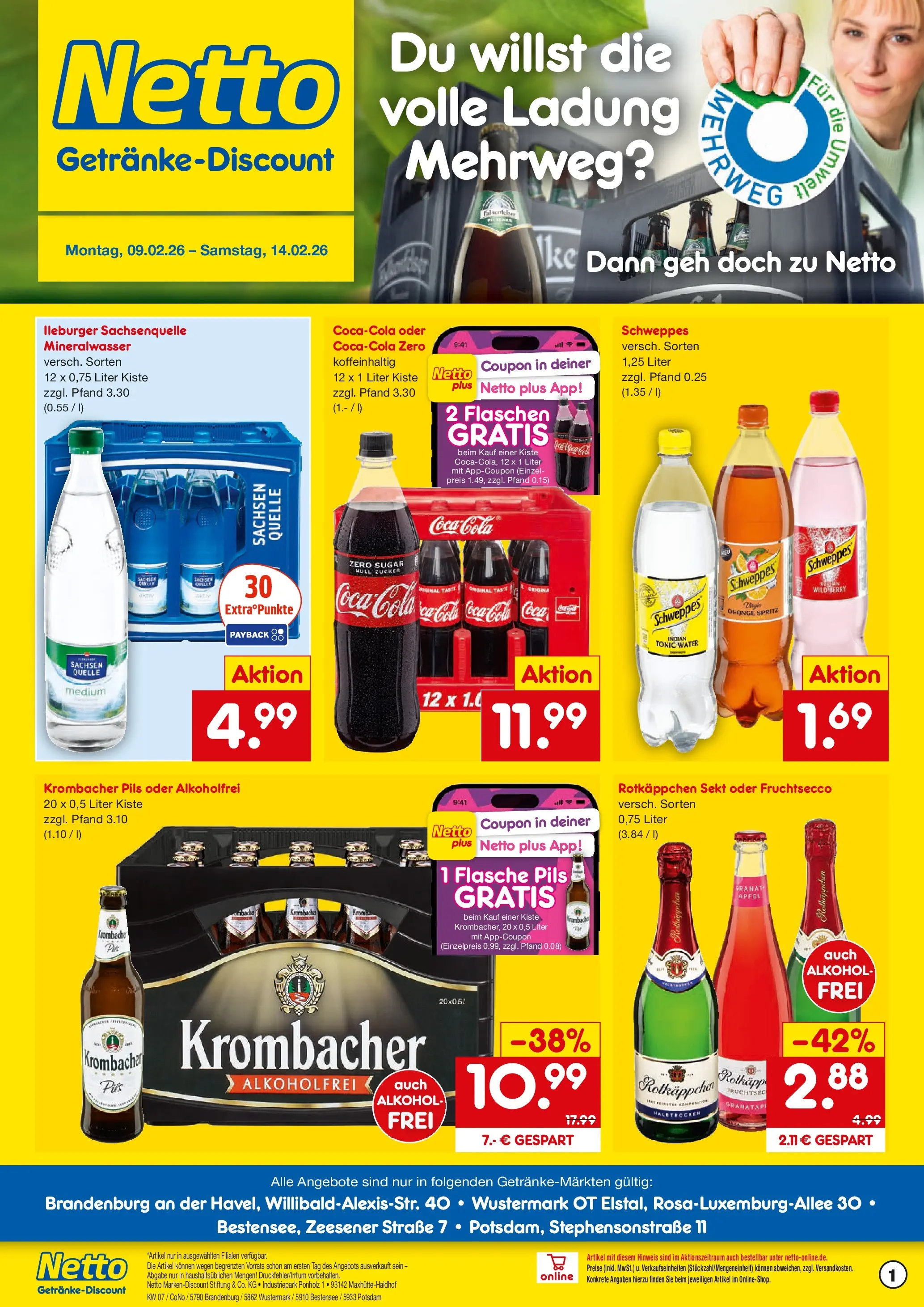 Netto Marken-Discount prospekt Potsdam	 (ab 08.02.2026) » Angebote | Seite: 1