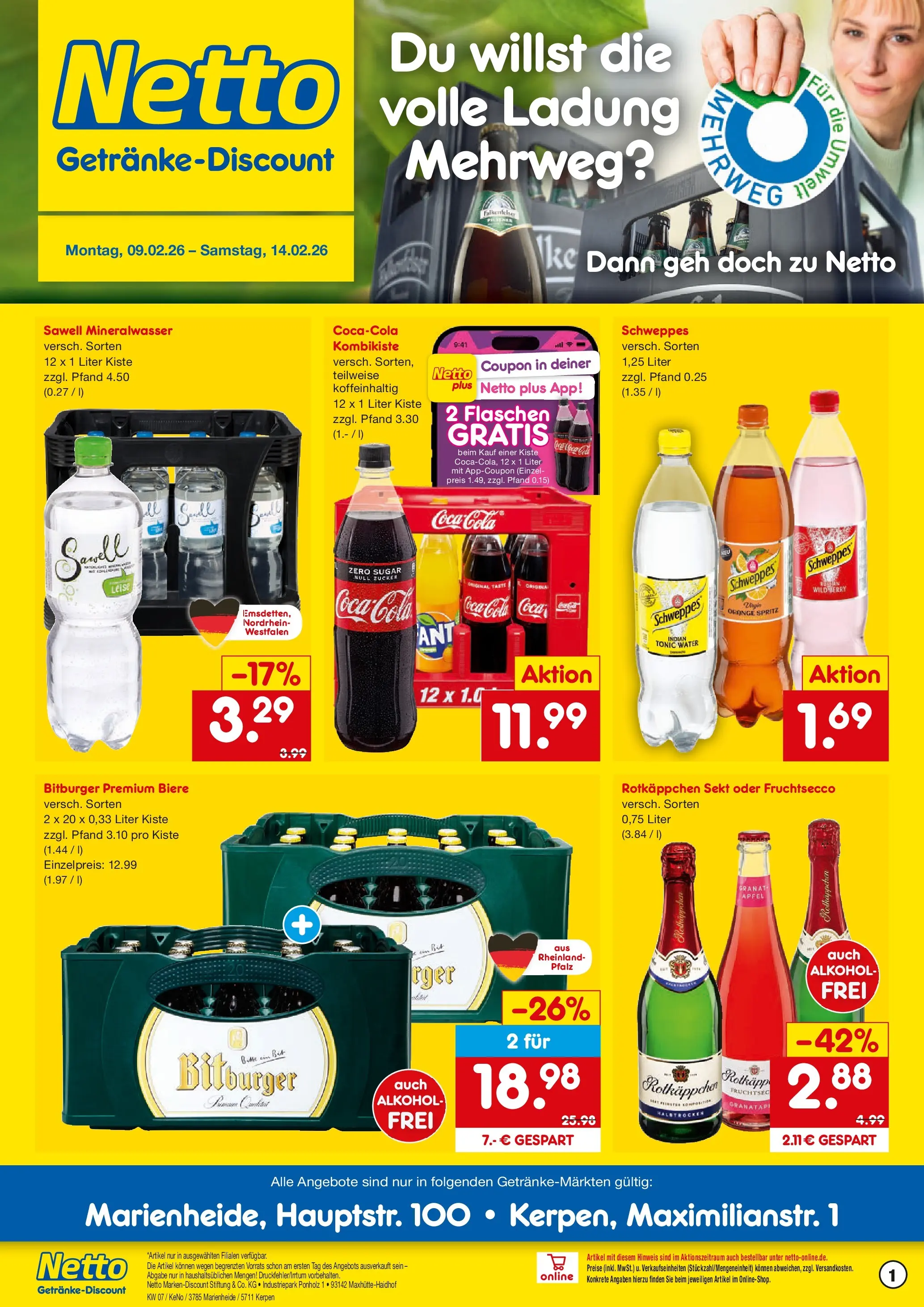 Netto Marken-Discount prospekt Kerpen	 (ab 09.02.2026) » Angebote | Seite: 1