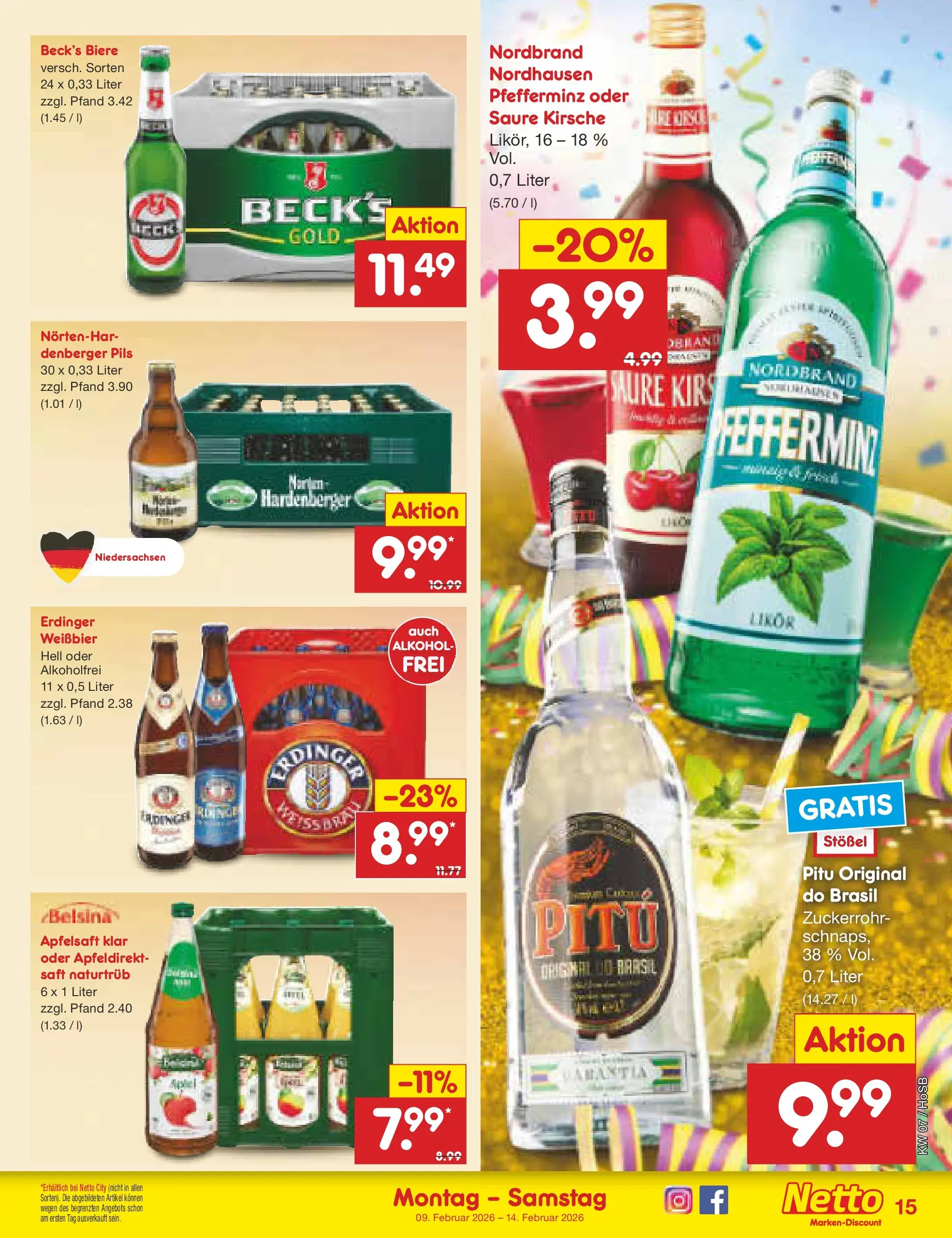 Netto Marken-Discount prospekt Hannover	 (ab 09.02.2026) » Angebote | Seite: 15