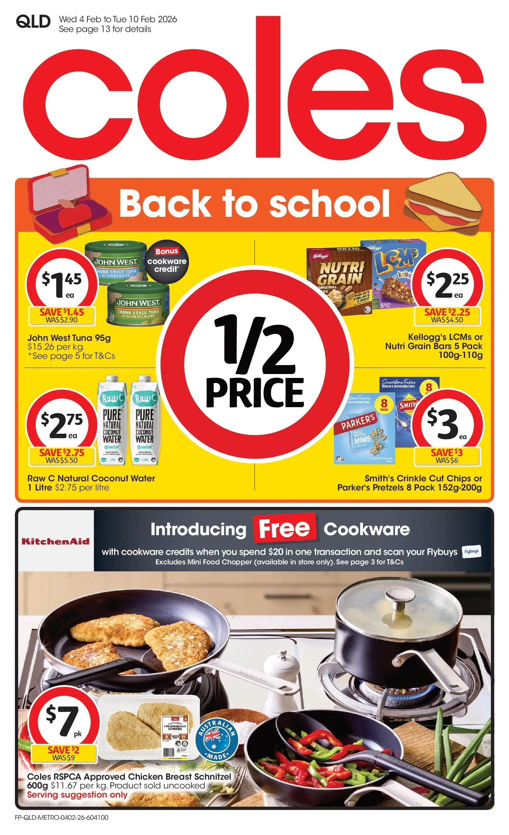 ﻿Coles catalogue valid from 03/02/2026 > Online Australia | Page: 1 | Products: Box, Chips, Pretzels, Water