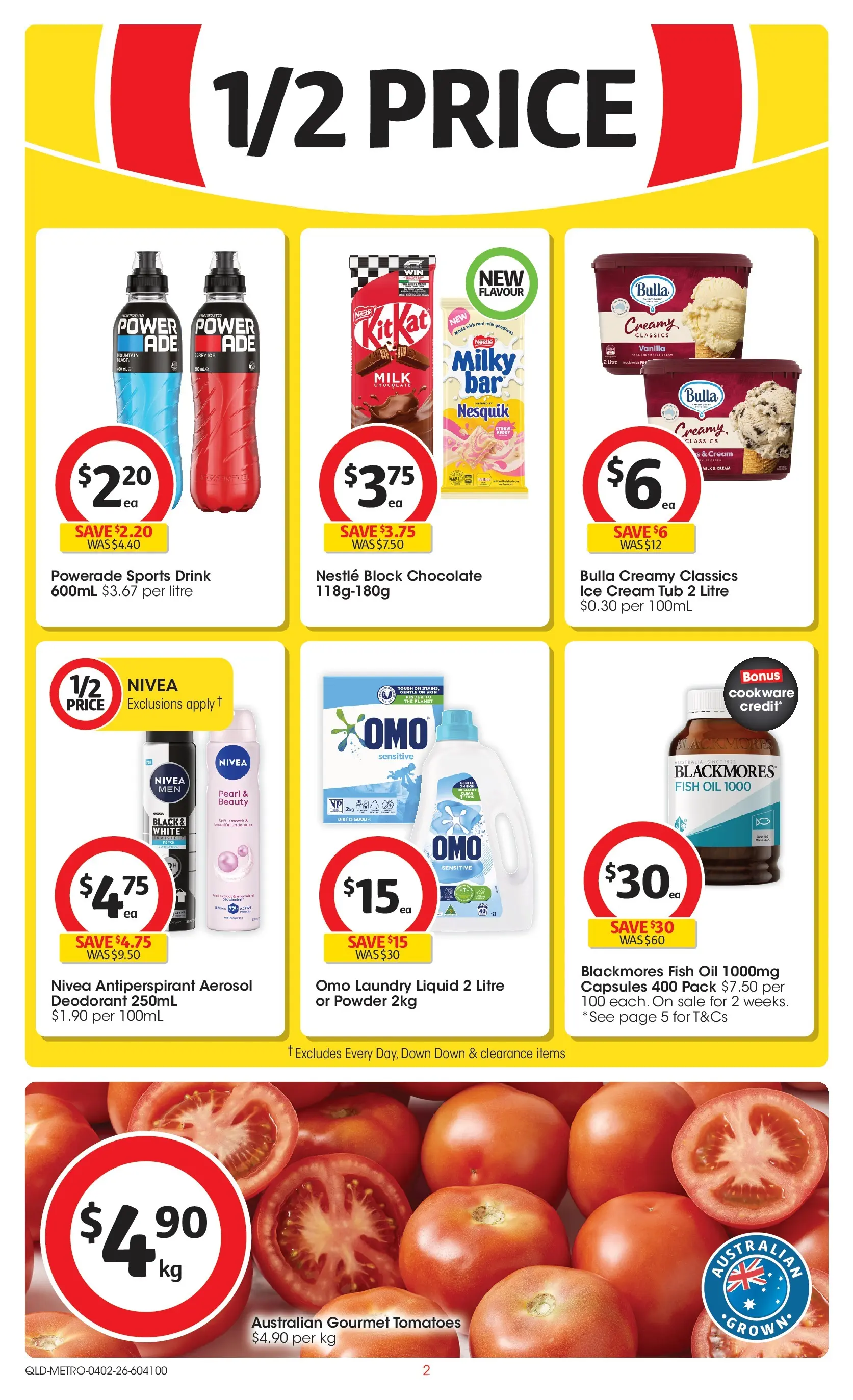 ﻿Coles catalogue valid from 03/02/2026 > Online Australia | Page: 2 | Products: Chocolate, Fish, Deodorant, Antiperspirant