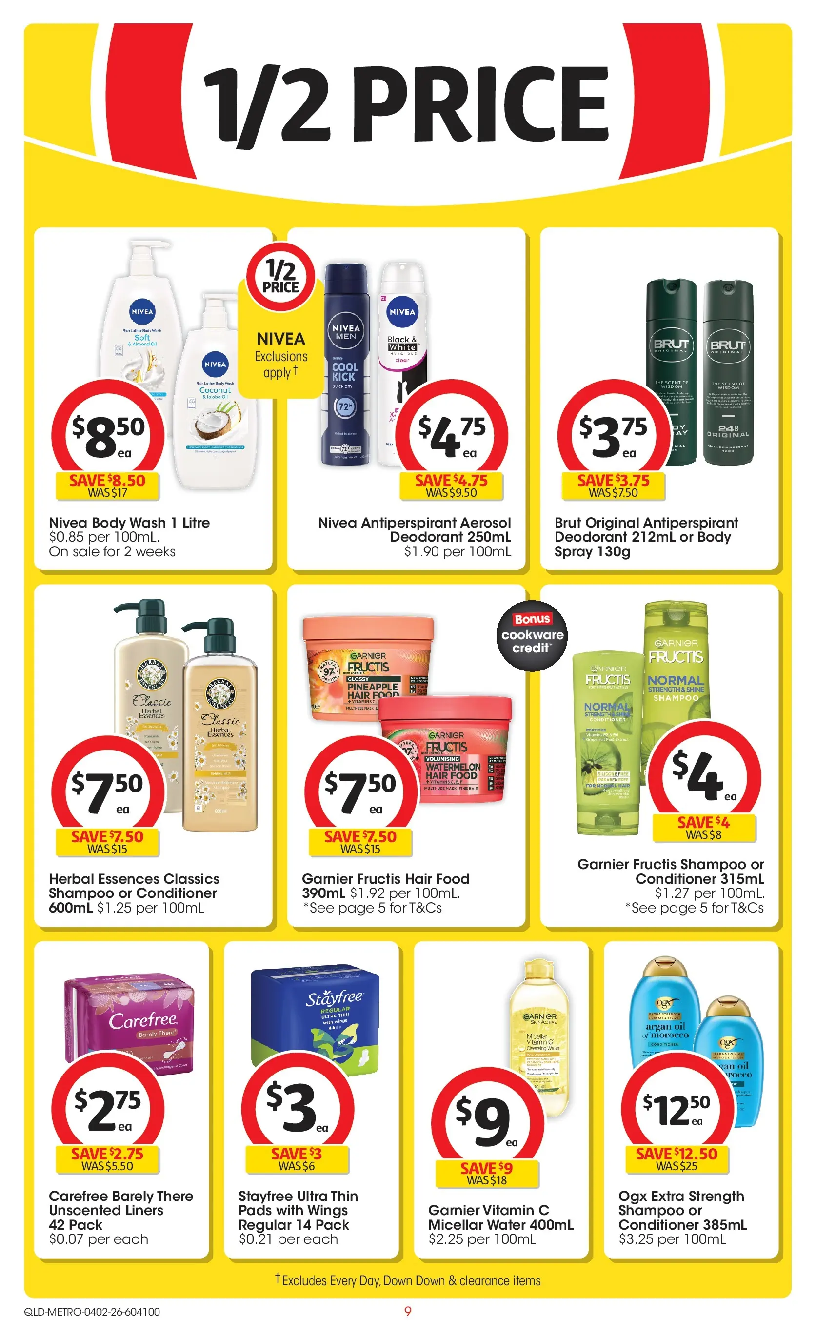 ﻿Coles catalogue valid from 03/02/2026 > Online Australia | Page: 9 | Products: Conditioner, Micellar water, Pineapple, Water