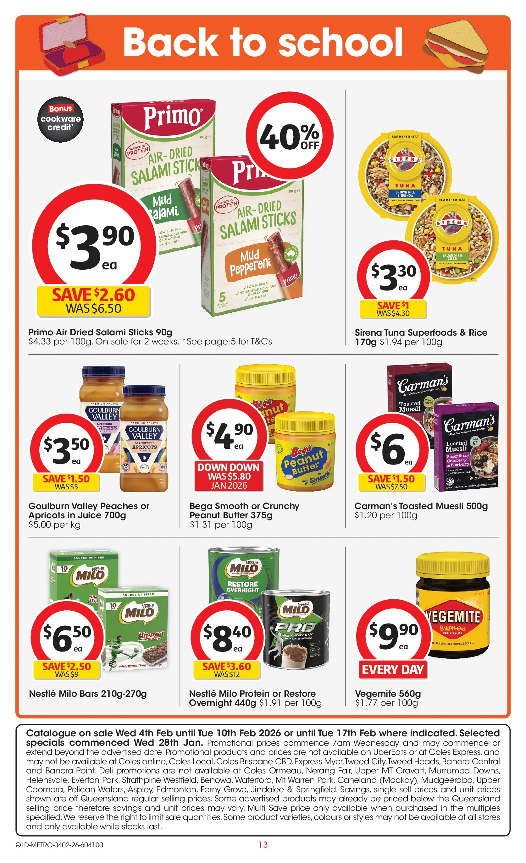 ﻿Coles catalogue valid from 03/02/2026 > Online Australia | Page: 13 | Products: Butter, Juice, Rice, Fruits