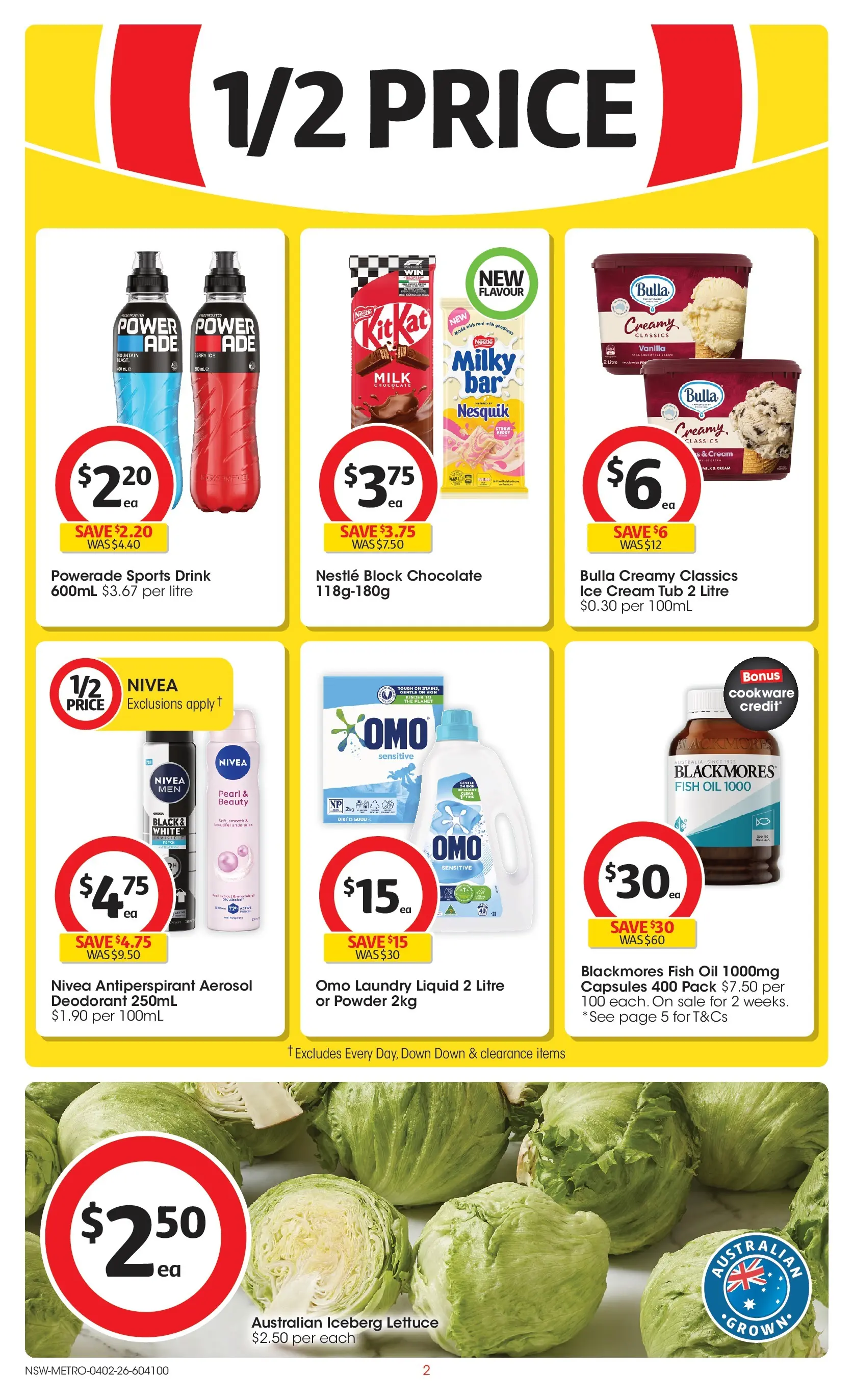 ﻿Coles catalogue valid from 03/02/2026 > Online Australia | Page: 2 | Products: Deodorant, Cookware, Cream, Fish oil