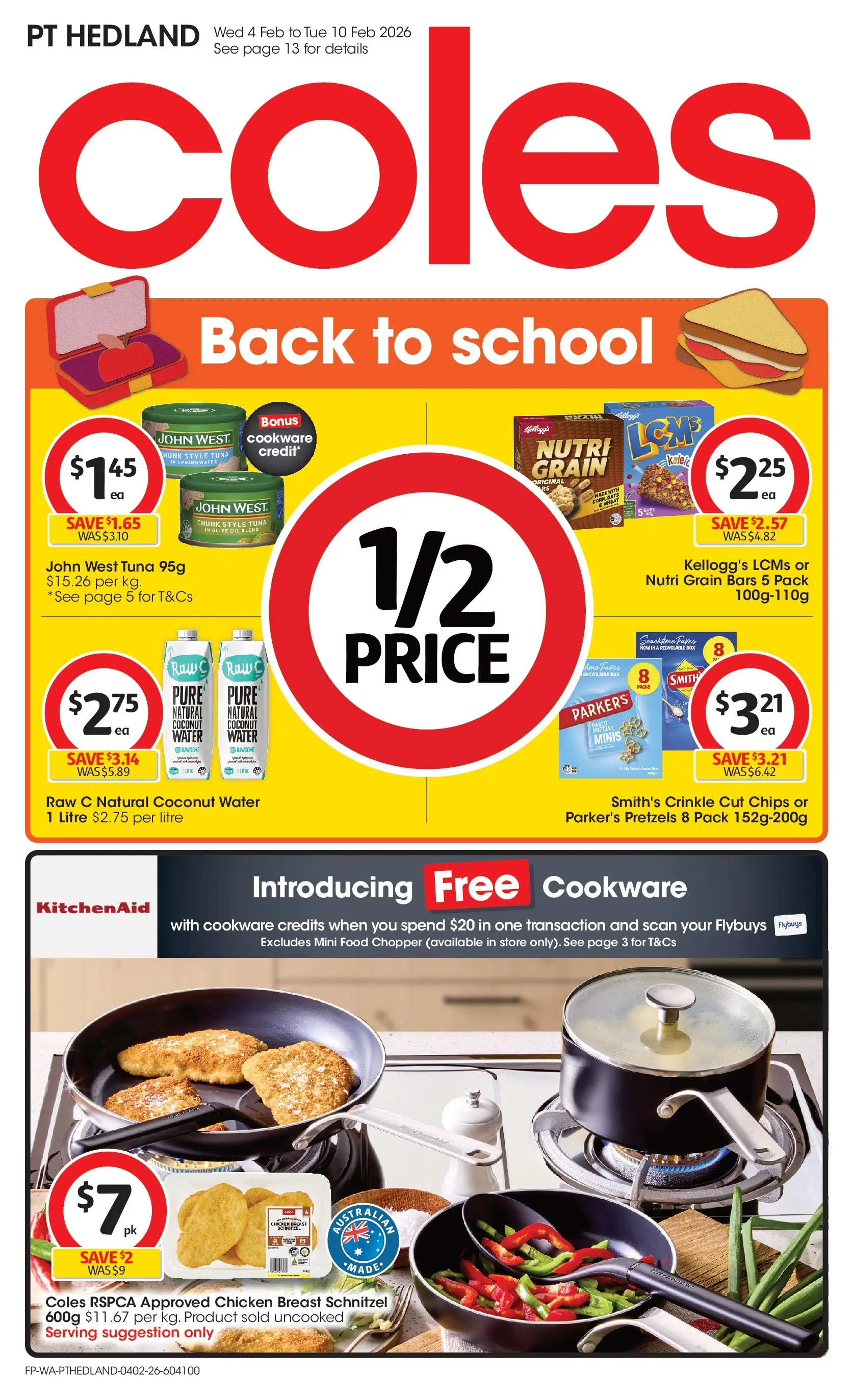 ﻿Coles catalogue valid from 04/02/2026 > Online Australia | Page: 1 | Products: Chicken, Kale, Cookware, Chips