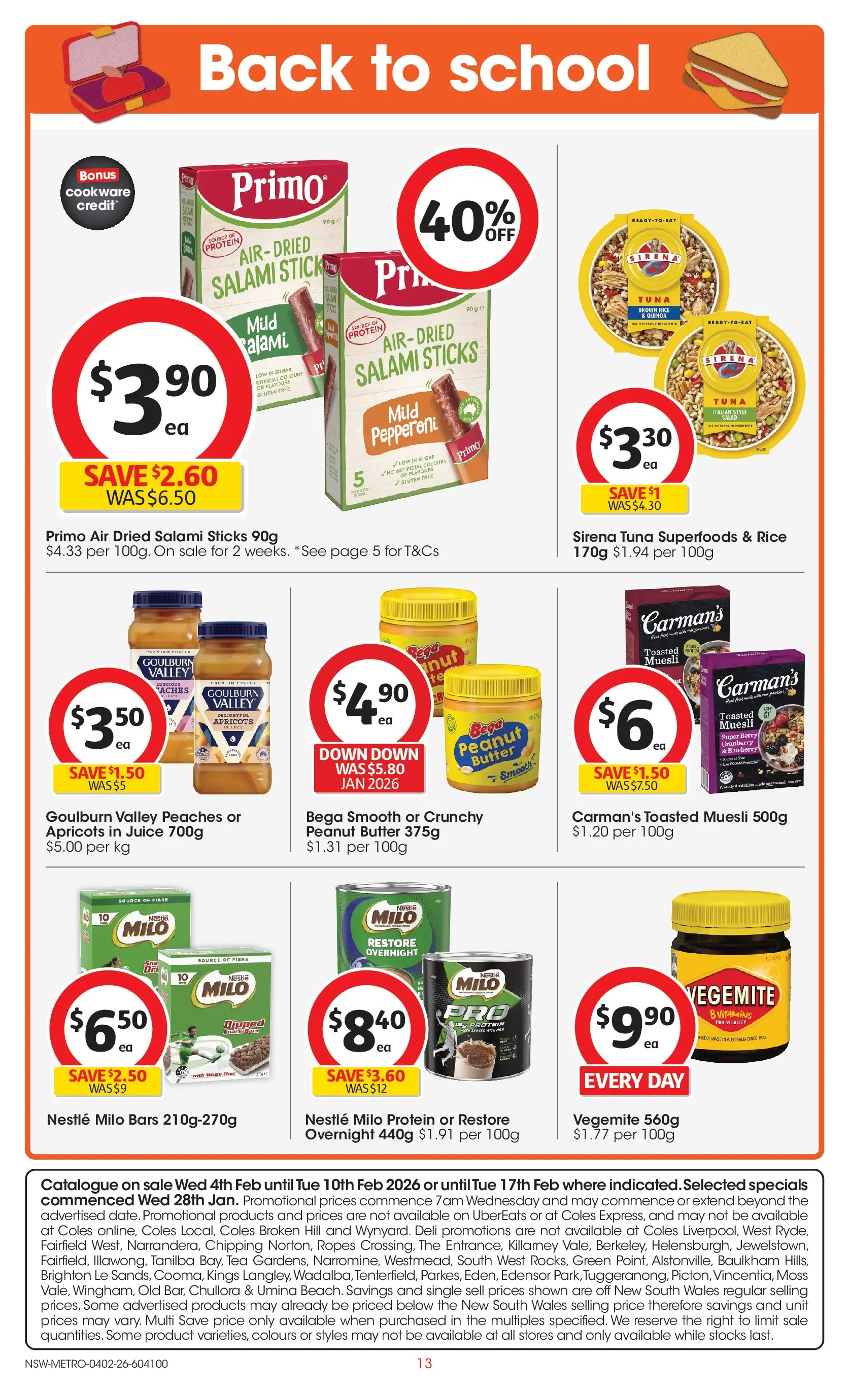 ﻿Coles catalogue valid from 03/02/2026 > Online Australia | Page: 13 | Products: Rice, Cookware, Fruits, Sugar