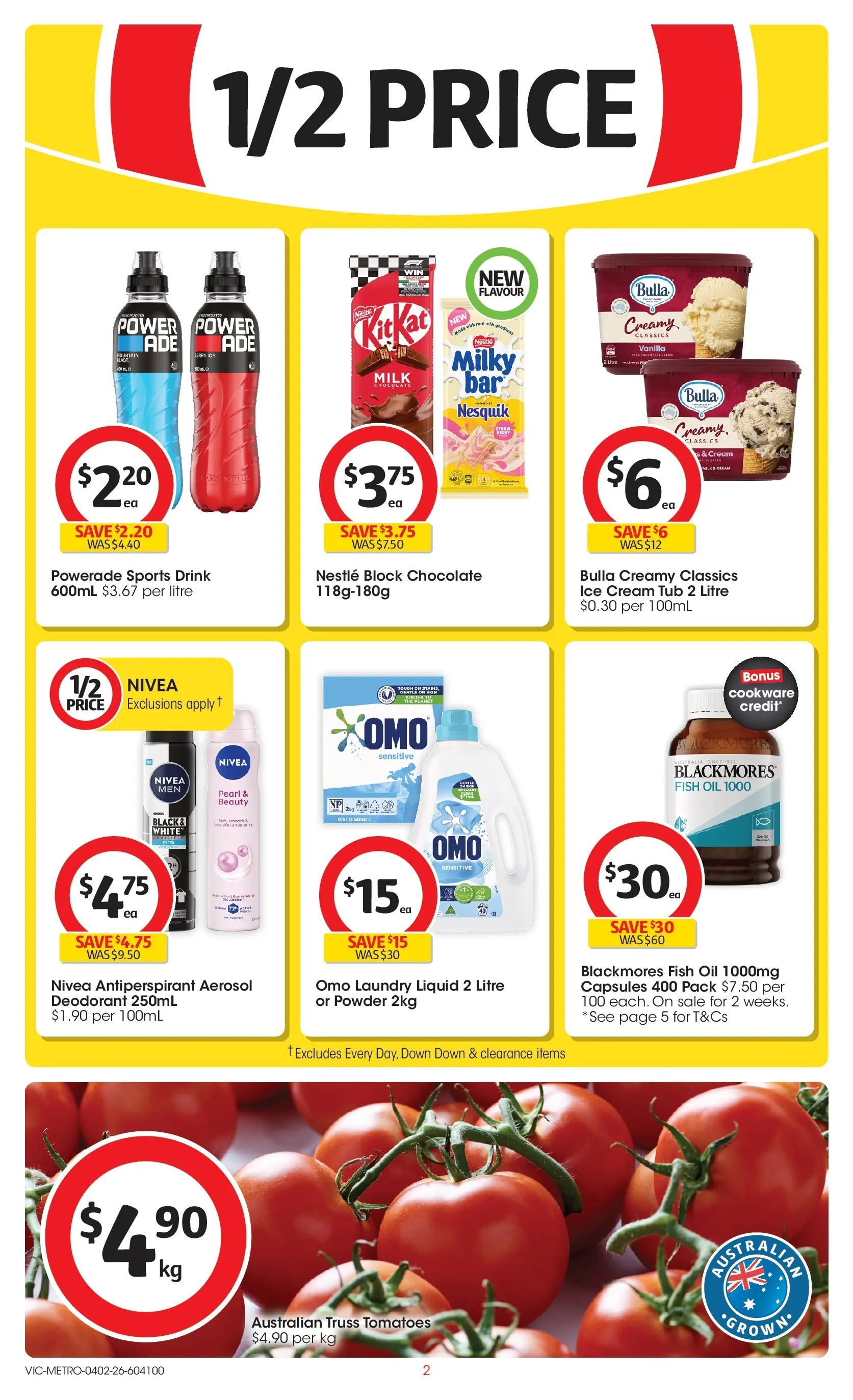 ﻿Coles catalogue valid from 03/02/2026 > Online Australia | Page: 2 | Products: Powder, Deodorant, Cream, Laundry