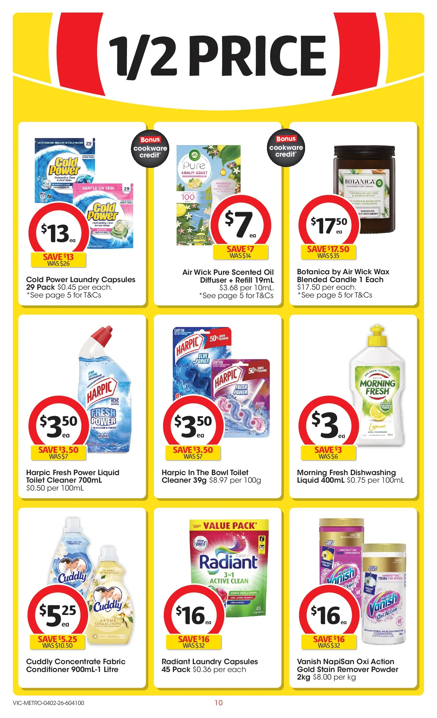 ﻿Coles catalogue valid from 03/02/2026 > Online Australia | Page: 10 | Products: Toilet, Cleaner, Cookware, Candle
