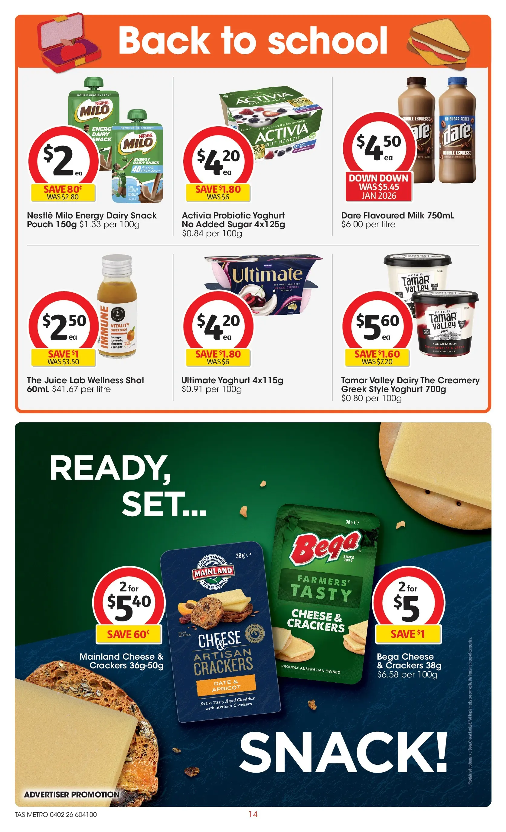 ﻿Coles catalogue valid from 03/02/2026 > Online Australia | Page: 14 | Products: Milk, Cheese, Juice, Strawberries