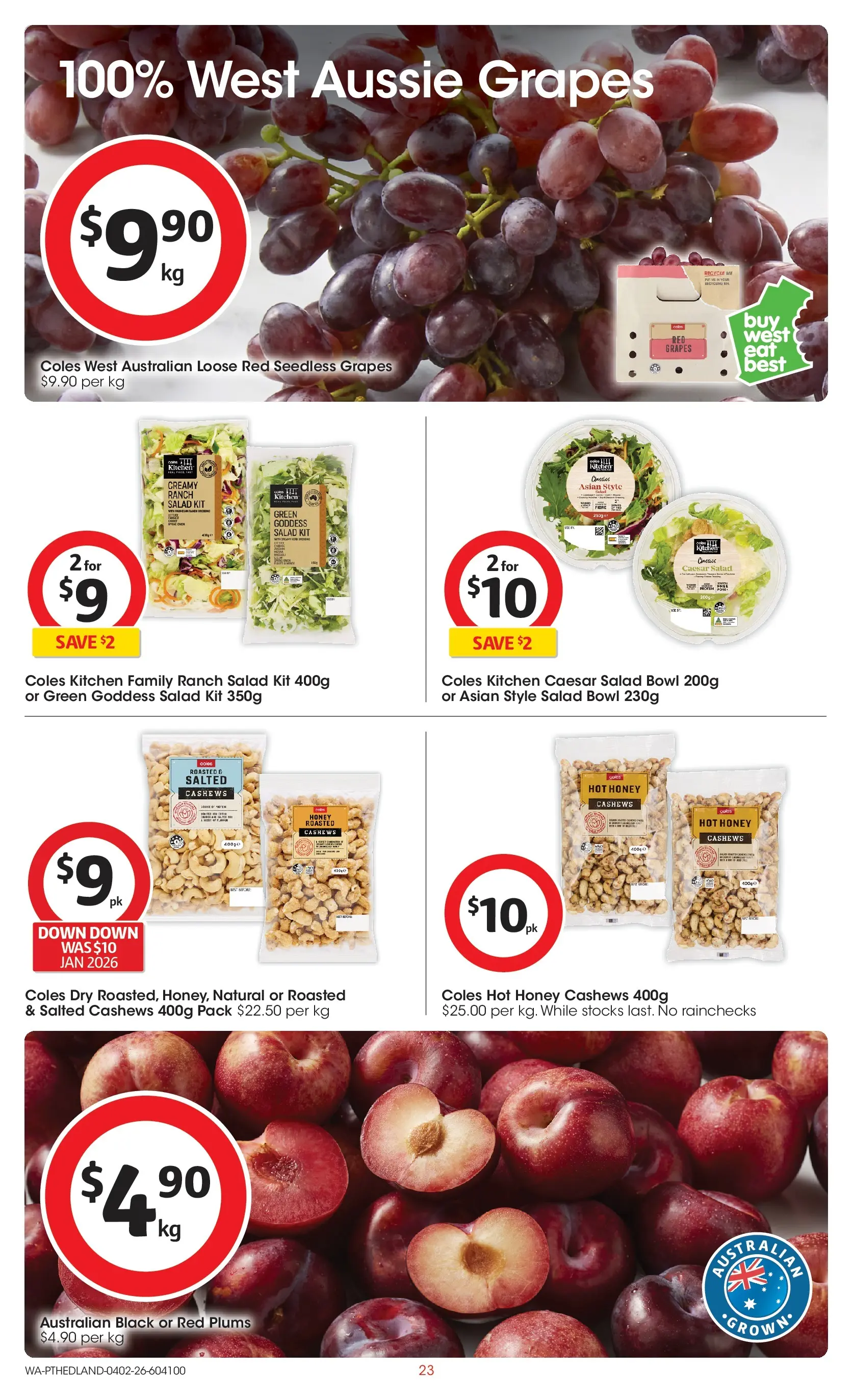 ﻿Coles catalogue valid from 04/02/2026 > Online Australia | Page: 23 | Products: Potatoes, Bag