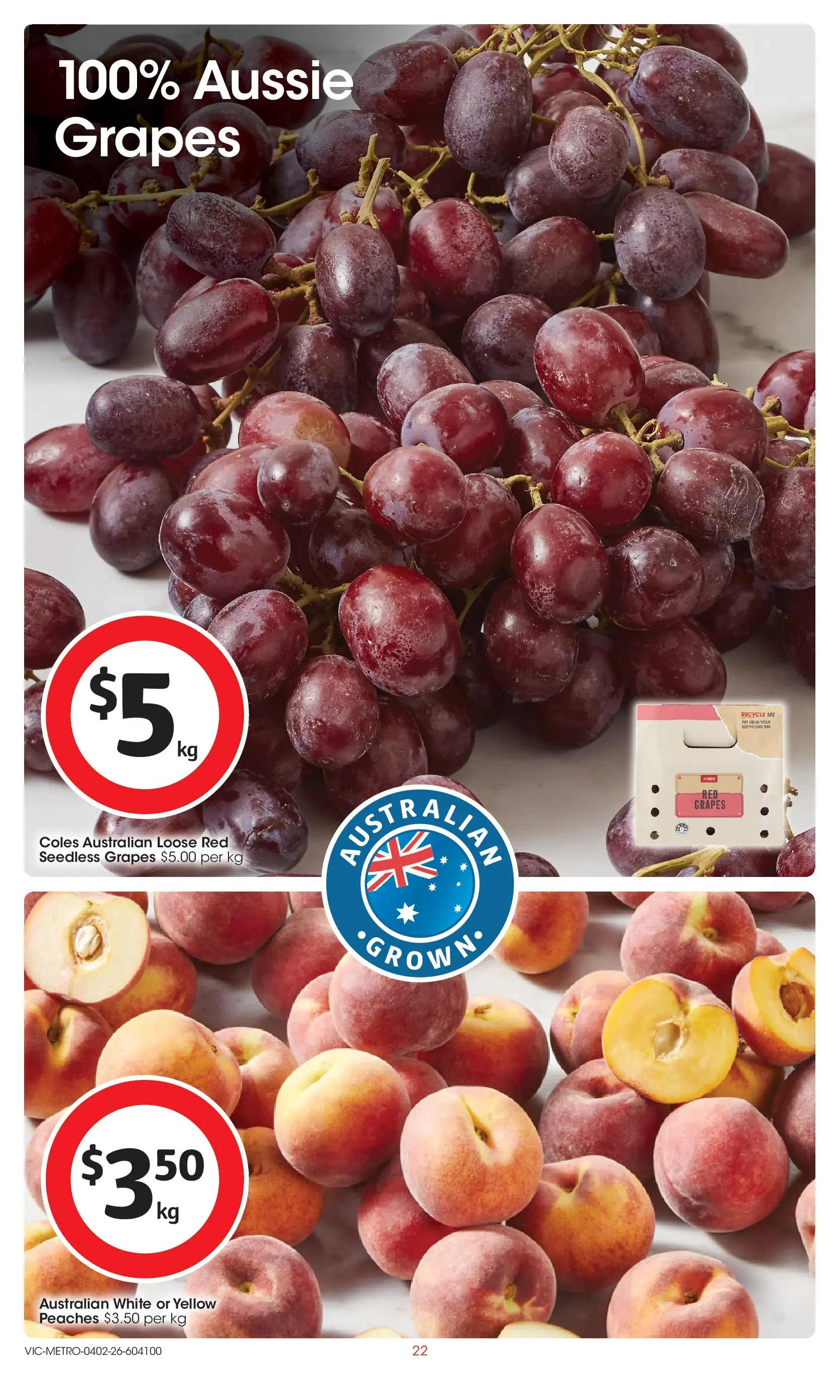 ﻿Coles catalogue valid from 03/02/2026 > Online Australia | Page: 22 | Products: Grapes