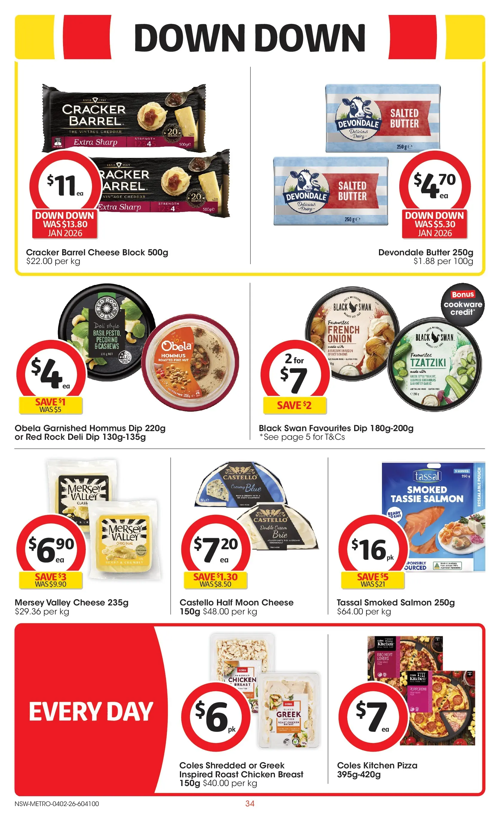 ﻿Coles catalogue valid from 03/02/2026 > Online Australia | Page: 34 | Products: Butter, Chicken, Salmon, Garlic