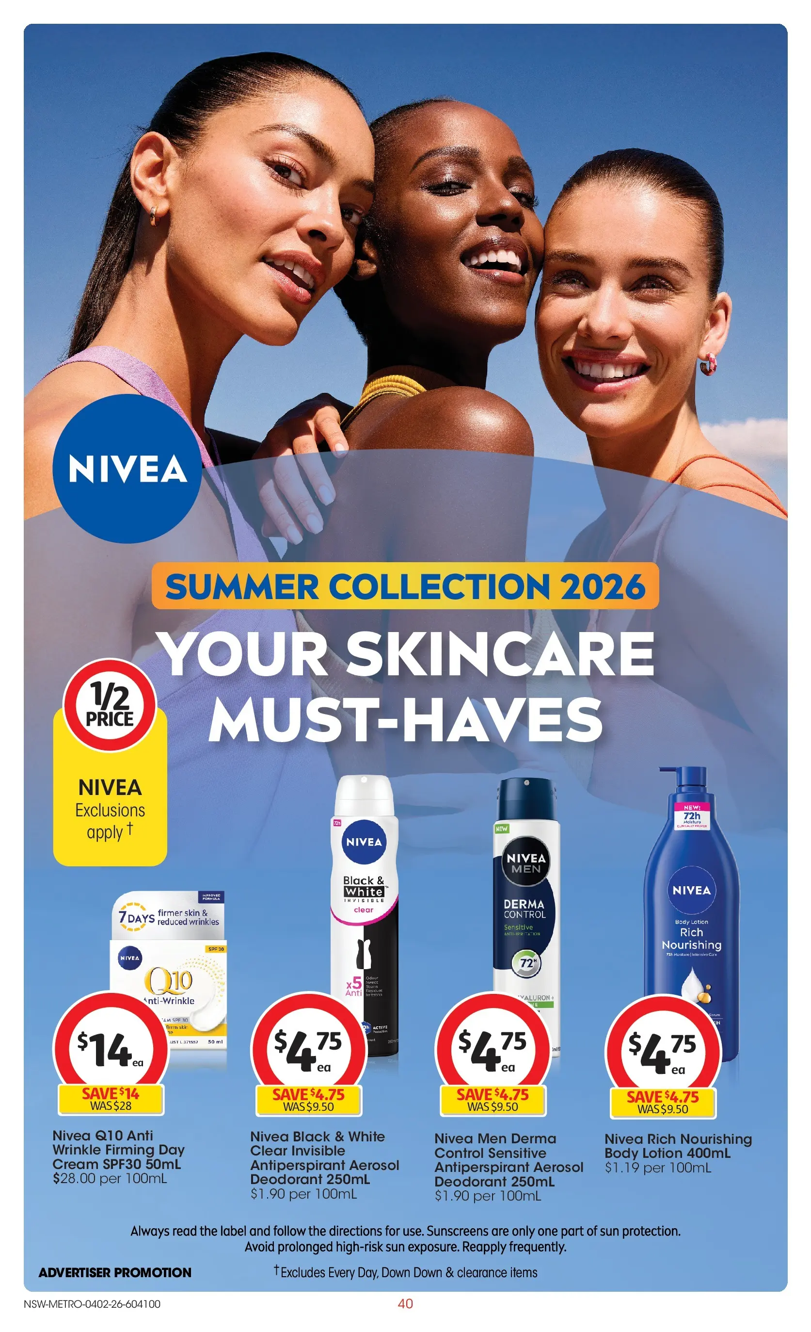 ﻿Coles catalogue valid from 03/02/2026 > Online Australia | Page: 40 | Products: Lotion, Deodorant, Antiperspirant, Body lotion