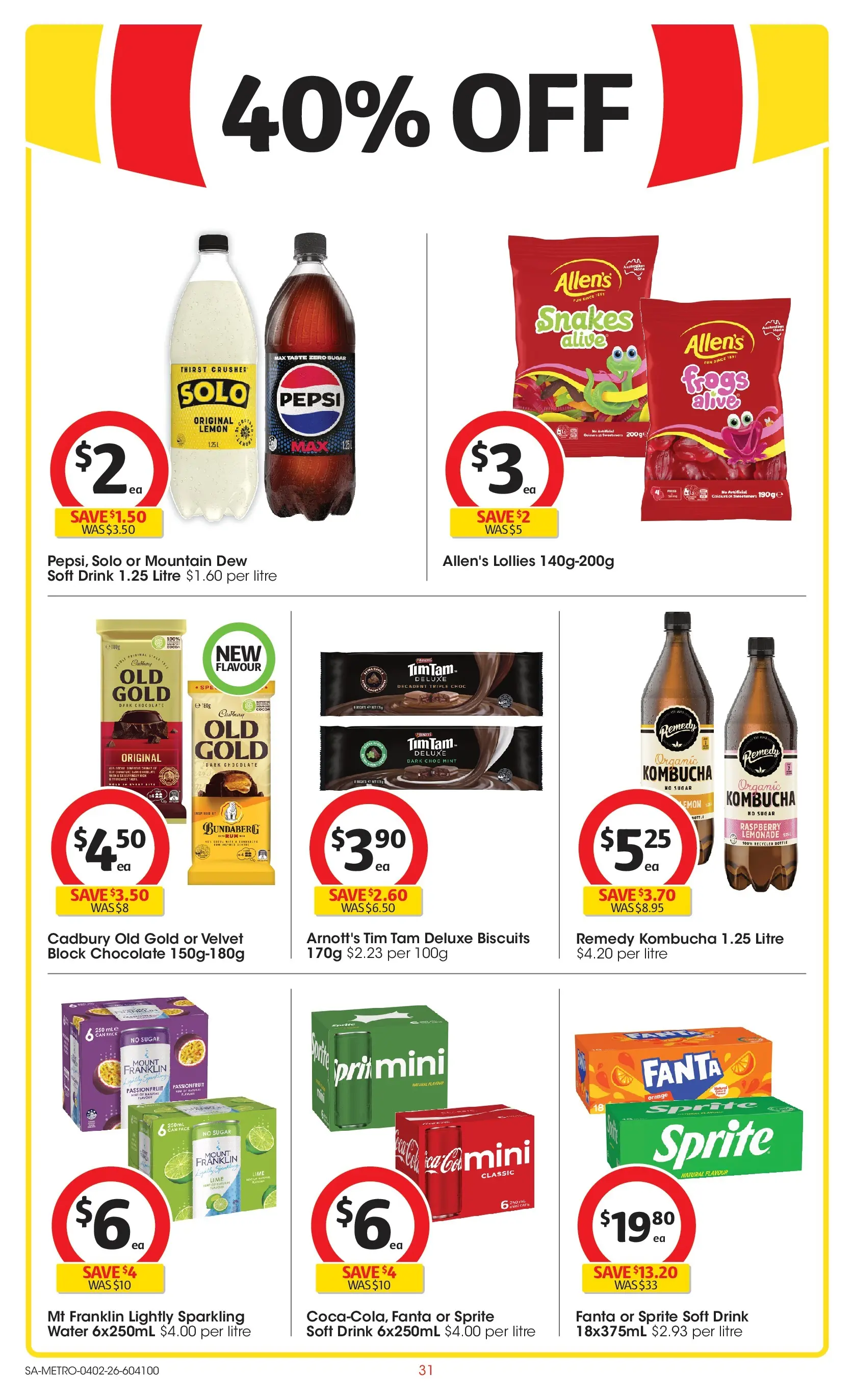 ﻿Coles catalogue valid from 03/02/2026 > Online Australia | Page: 31 | Products: Passionfruit, Water, Lemon, Raspberry