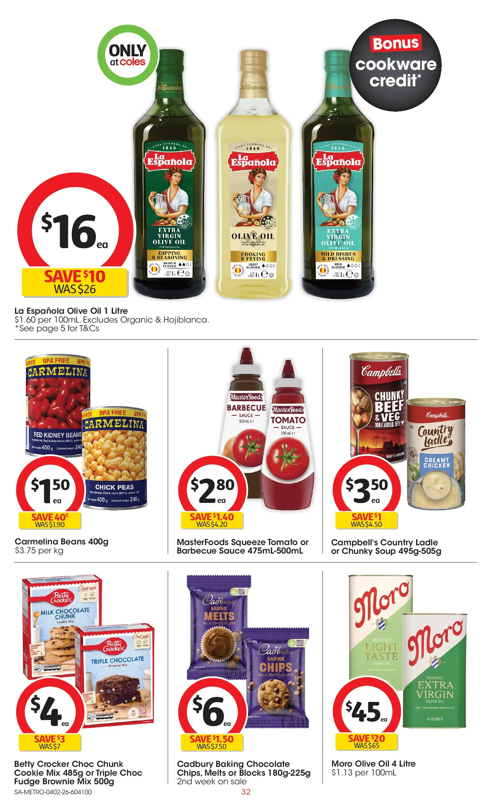 ﻿Coles catalogue valid from 03/02/2026 > Online Australia | Page: 32 | Products: Light, Butter, Sauce, Salt