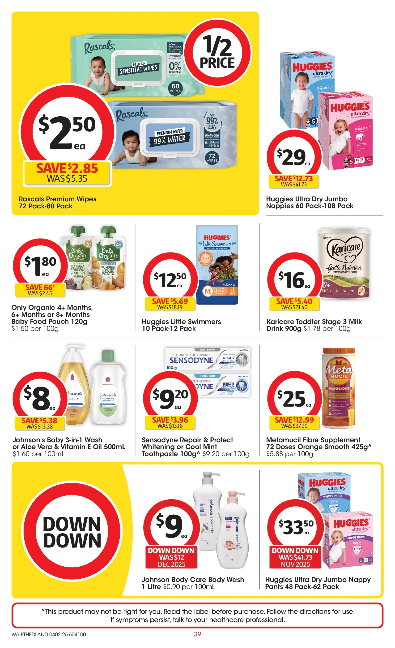 ﻿Coles catalogue valid from 04/02/2026 > Online Australia | Page: 39 | Products: Conditioner, Antiperspirant, Razor, Tampons