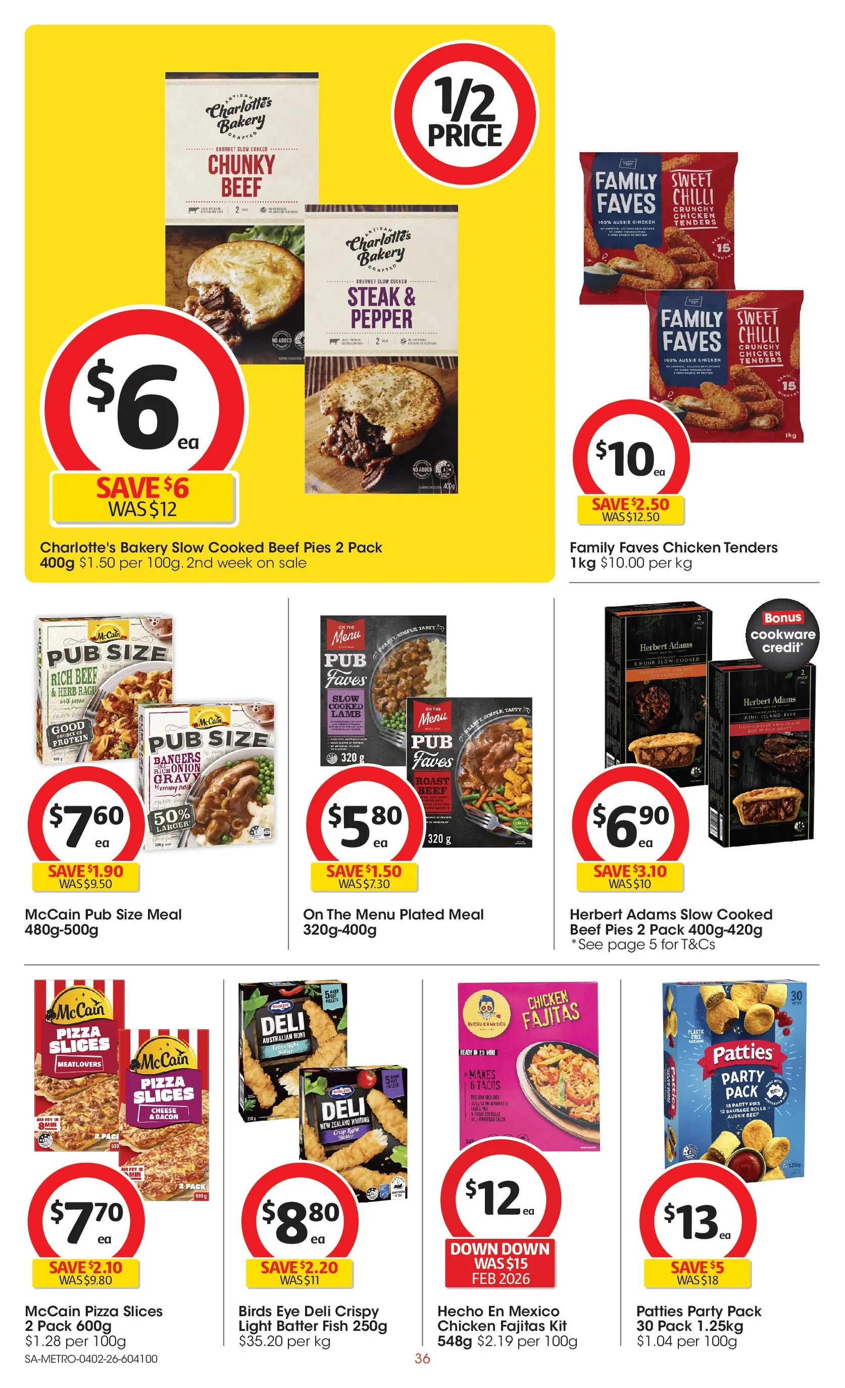 ﻿Coles catalogue valid from 03/02/2026 > Online Australia | Page: 36 | Products: Herb, Beef, Salsa, Bakery