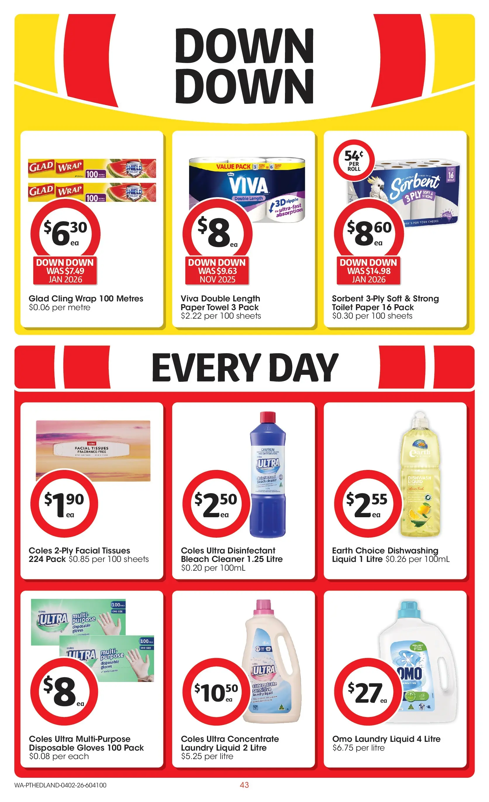 ﻿Coles catalogue valid from 04/02/2026 > Online Australia | Page: 43 | Products: Conditioner, Stain remover, Sponge, Multipurpose