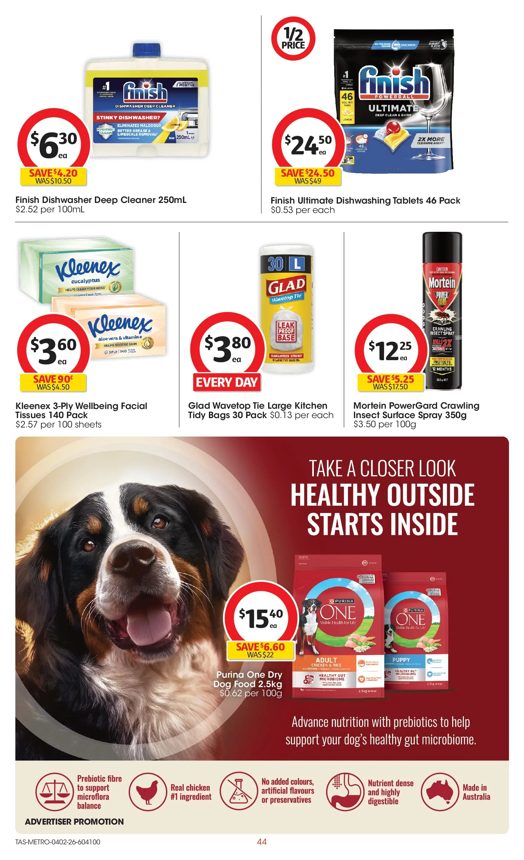 ﻿Coles catalogue valid from 03/02/2026 > Online Australia | Page: 44 | Products: Cleaner, Chicken, Water, Dishwasher