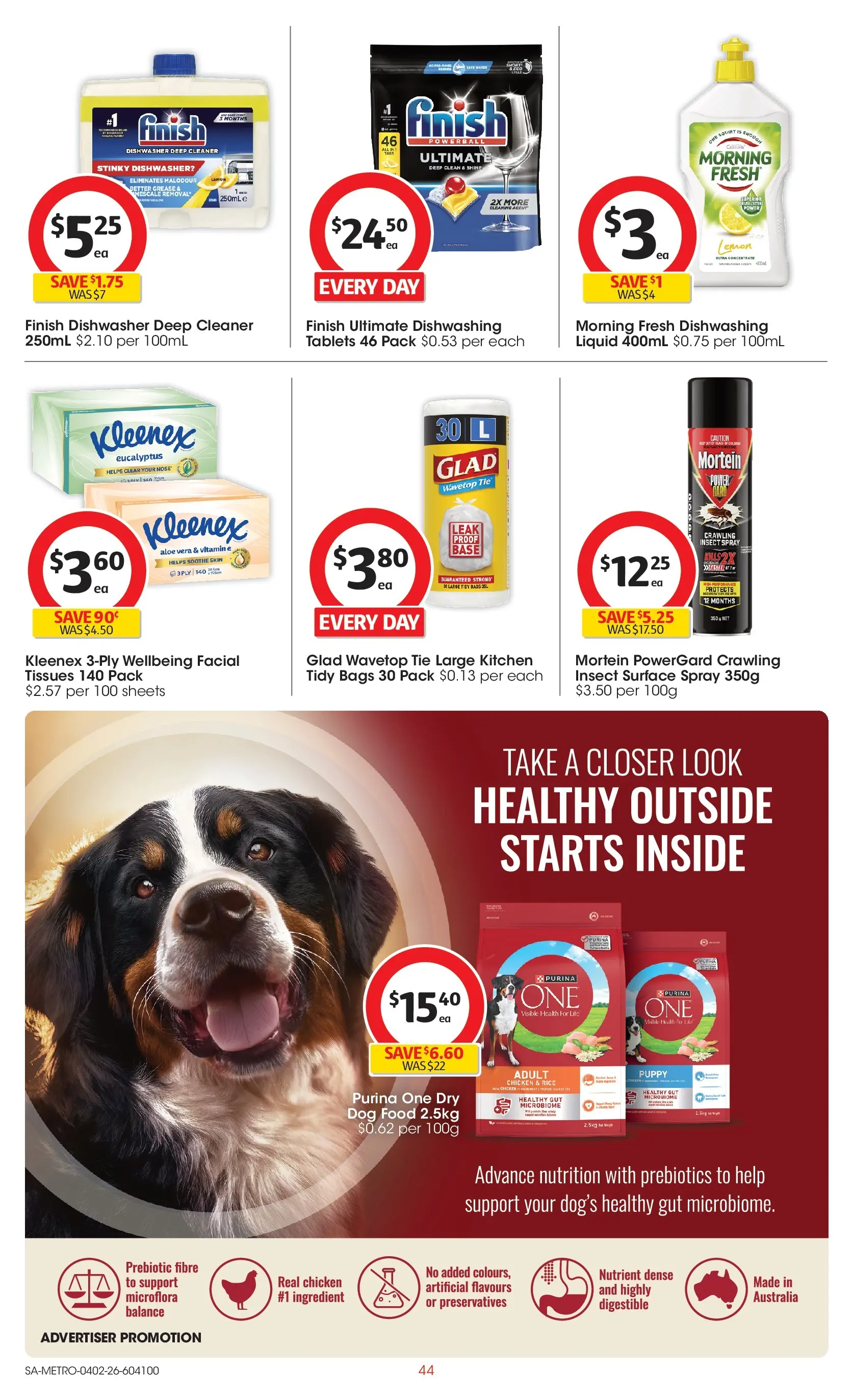 ﻿Coles catalogue valid from 03/02/2026 > Online Australia | Page: 44 | Products: Cleaner, Rice, Dog food, Tablets