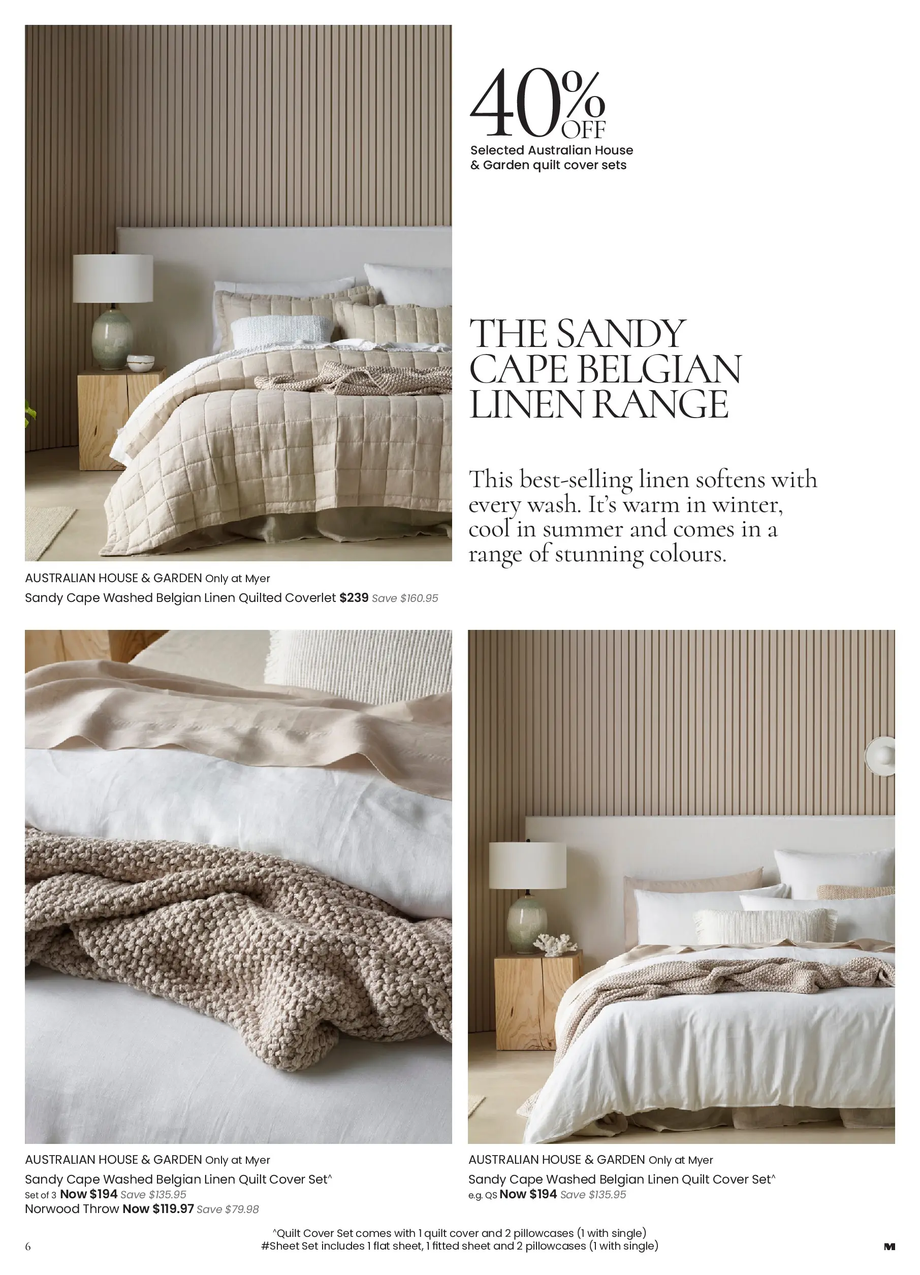Myer - A sense of place - 02/02/2026 > weekly / monthly specials | Page: 6 | Products: Linen