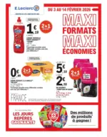 E.Leclerc DEPENSER MOINS 2 GV - MIXTE - au 14.02.2026