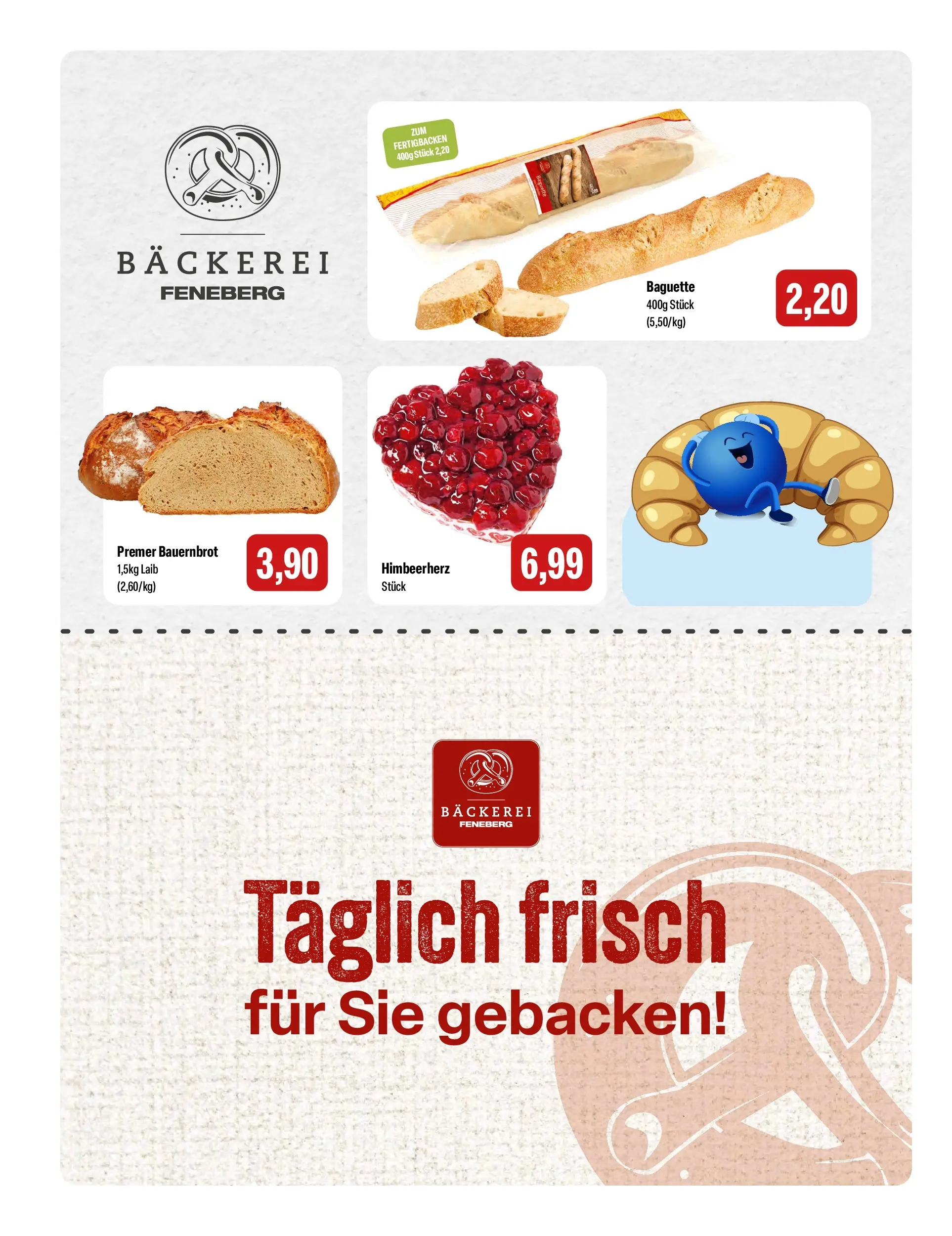 Feneberg  Aktuelle Angebote (ab 12.02.2026) zum Blättern | Seite: 4 | Produkte: Bäckerei, Baguette