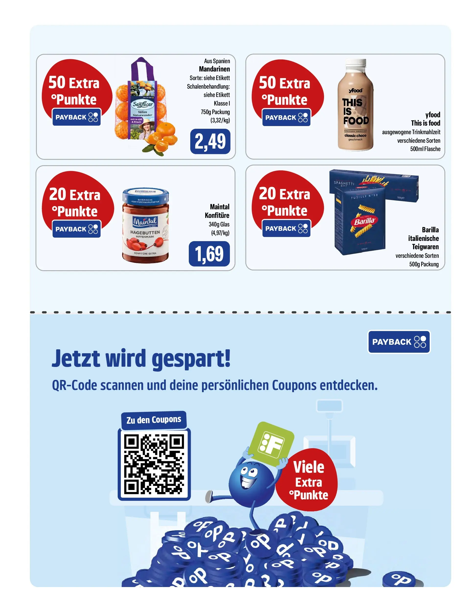 Feneberg  Aktuelle Angebote (ab 12.02.2026) zum Blättern | Seite: 8 | Produkte: Barilla, Mandarinen, YFood