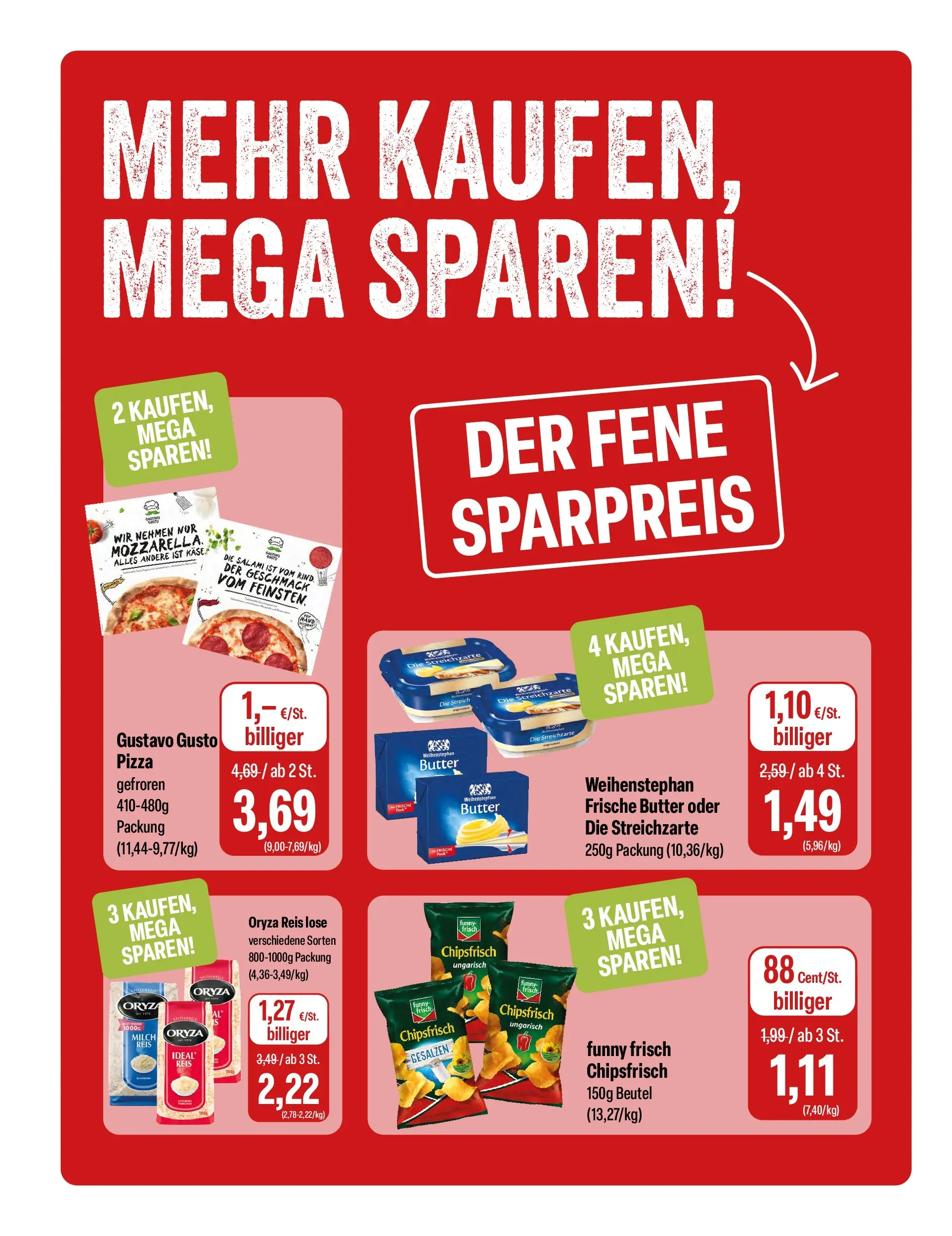 Feneberg  Aktuelle Angebote (ab 12.02.2026) zum Blättern | Seite: 10 | Produkte: Gustavo gusto, Käse, Salami, Pizza