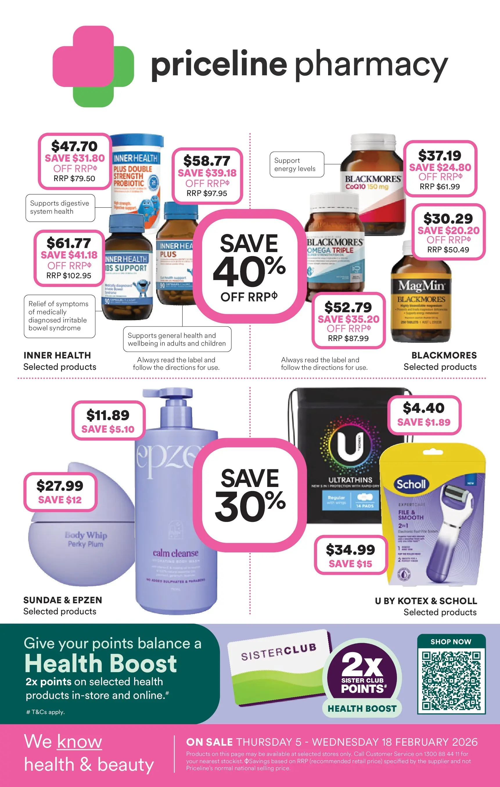Priceline Pharmacy - Priceline Catalogue - 04/02/2026 > weekly / monthly specials | Page: 32