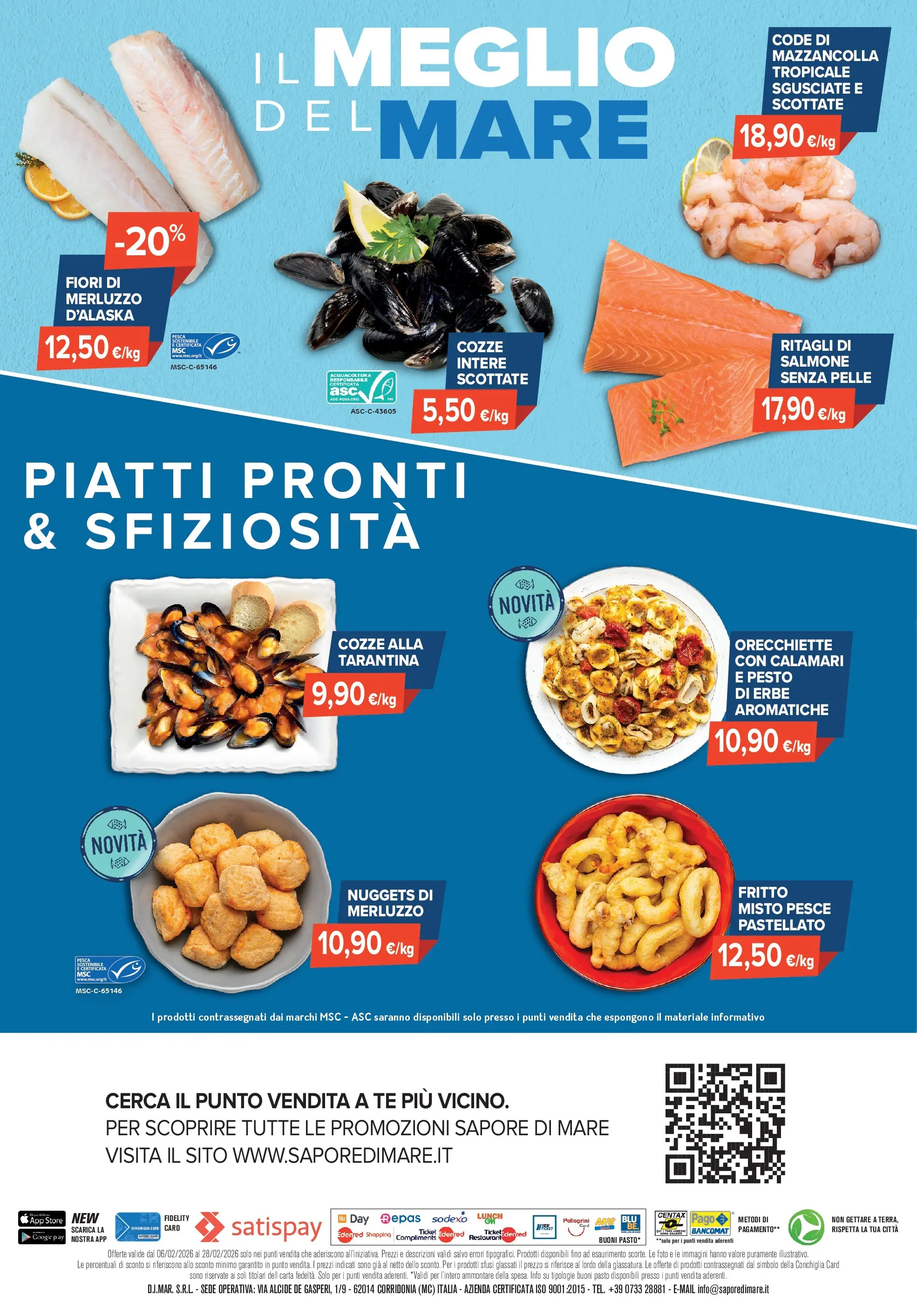 Nuovo Volantino Sapore di mare	 dal 06/02/2026 > offerte anteprima 🛍️ | Pagina: 2 | Prodotti: Pesce, Tè, Pesto, Orecchiette