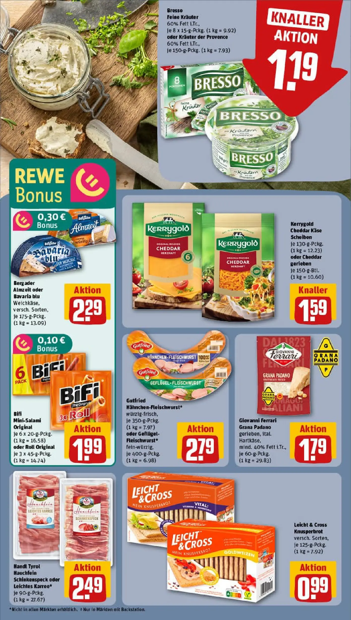 REWE Prospekt ab 09.02.2026 zum Blättern » Angebote | Seite: 10 | Produkte: Käse, Bifi, Bresso, Salami