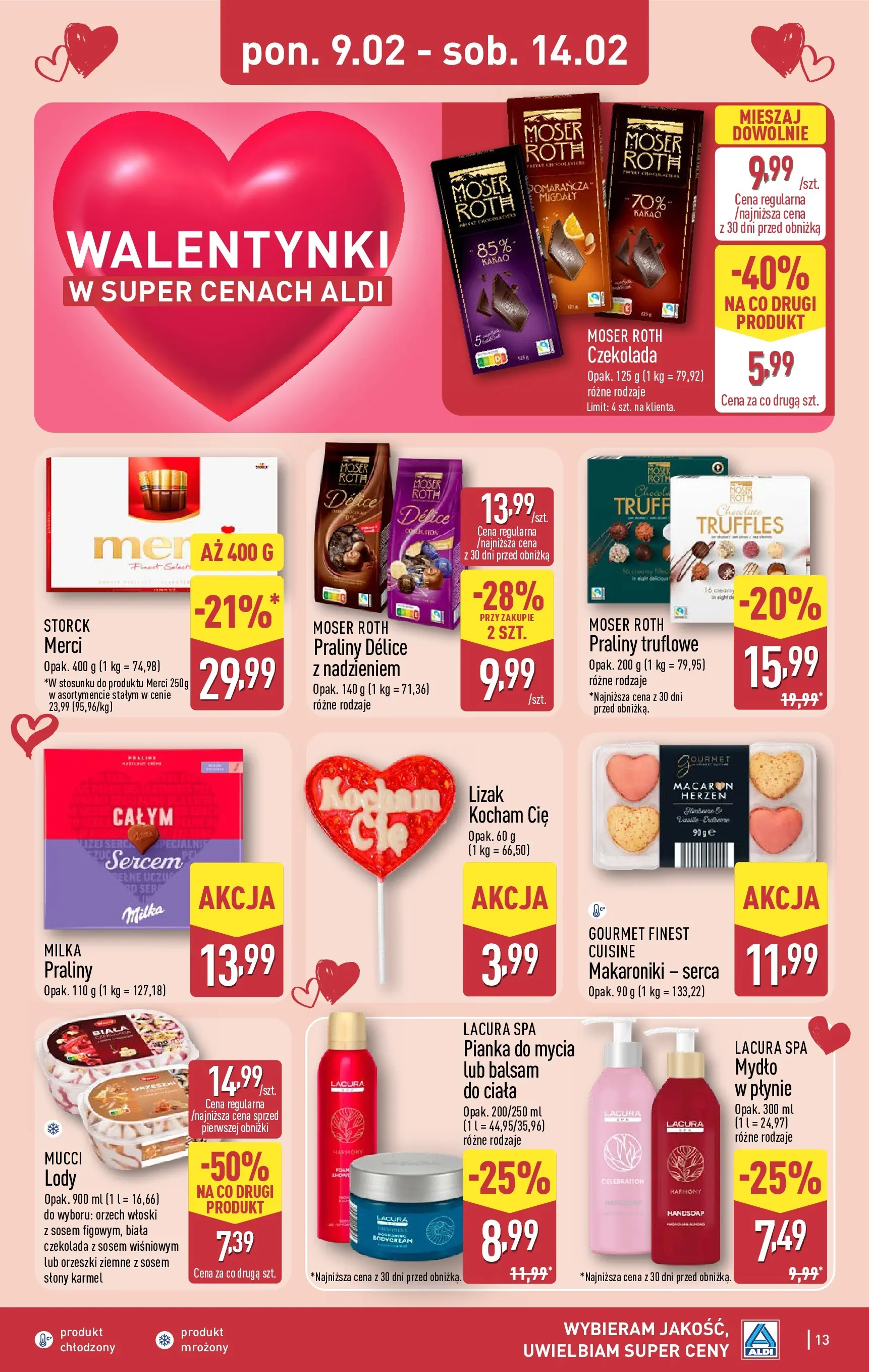 Aldi Gazetka - Okazje na weekend od 12.02.2026 - Ulotka PDF, promocje | Strona: 13 | Produkty: Praliny, Orzeszki ziemne, Czekolada, Mydło