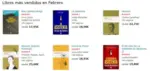 Libros m&aacute;s vendidos en Febrero