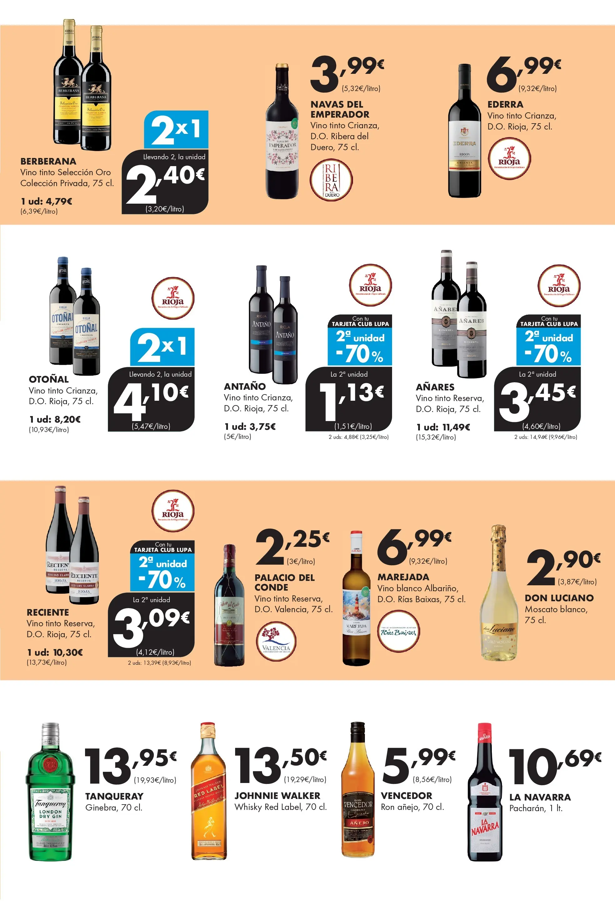 Lupa Supermercados - Tus vecinos de confianza 04/02/2026 - 18/02/2026 | Página: 13 | Productos: Ron, Vino, Whisky