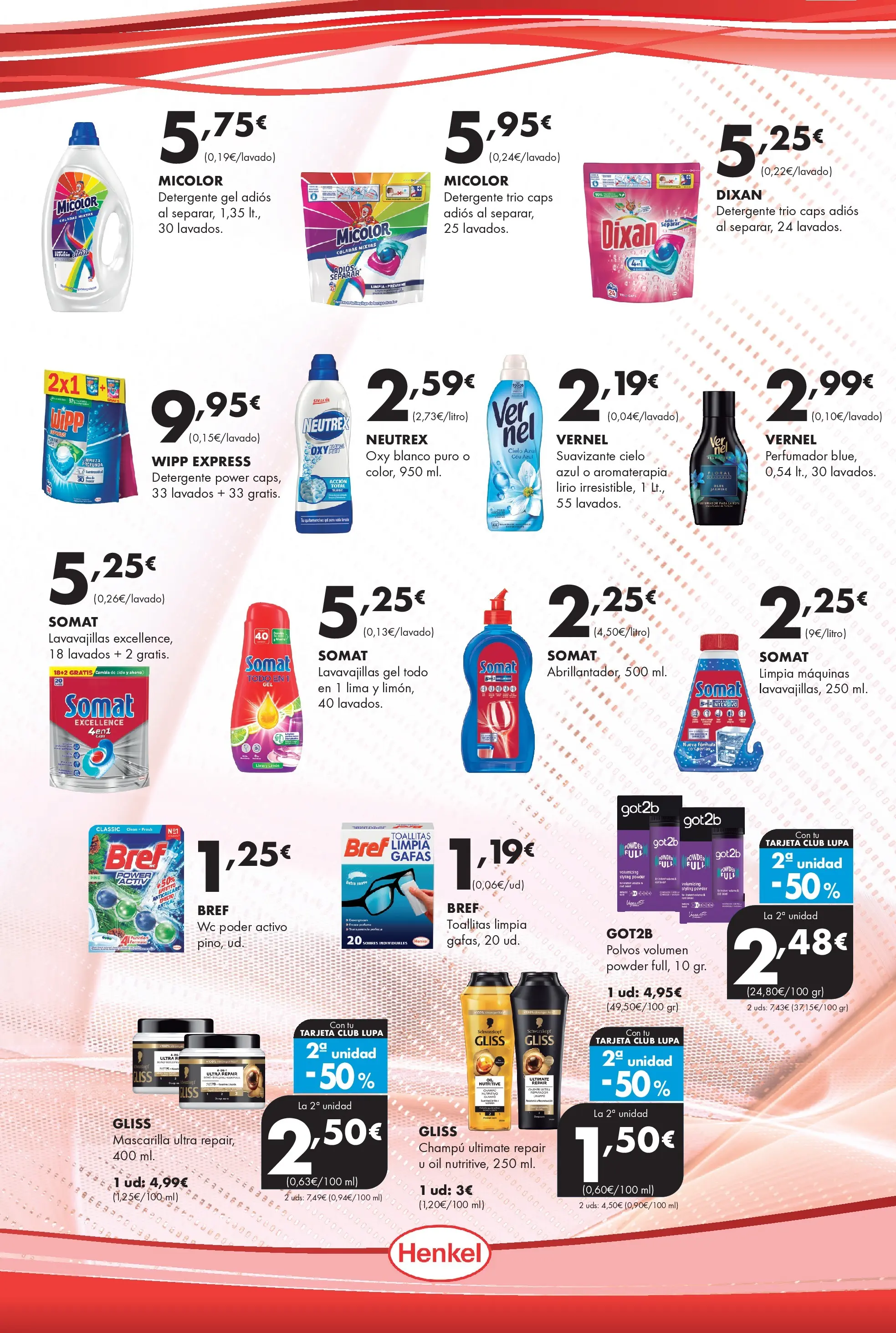 Lupa Supermercados - Tus vecinos de confianza 04/02/2026 - 18/02/2026 | Página: 15 | Productos: Champú, Lima, Suavizante, Lavavajillas