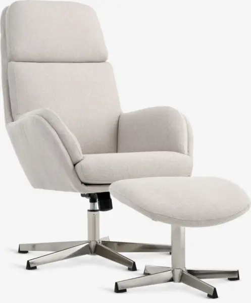 JYSK Fotoliu cu taburet TANKEDAL bej