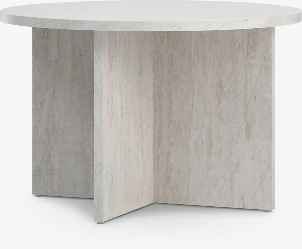 JYSK Măsuță cafea NIELSHAVE Ø70 aspect travertin
