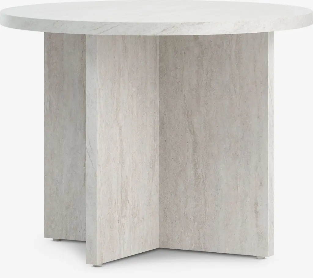 JYSK Măsuță cafea NIELSHAVE Ø55 aspect travertin