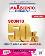 Maxisconto Supermercati Sconto 50% - al 15.02.2026