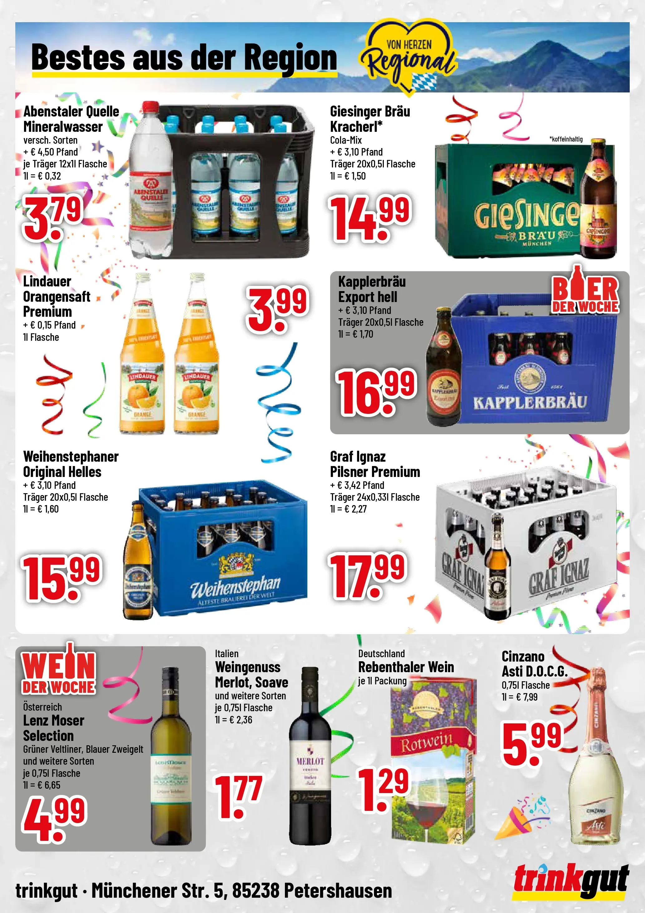 Trinkgut - trinkgut: Wochenangebote (ab 09.02.2026) » Angebote online | Seite: 4 | Produkte: Merlot, Orangensaft, Mineralwasser, Wein