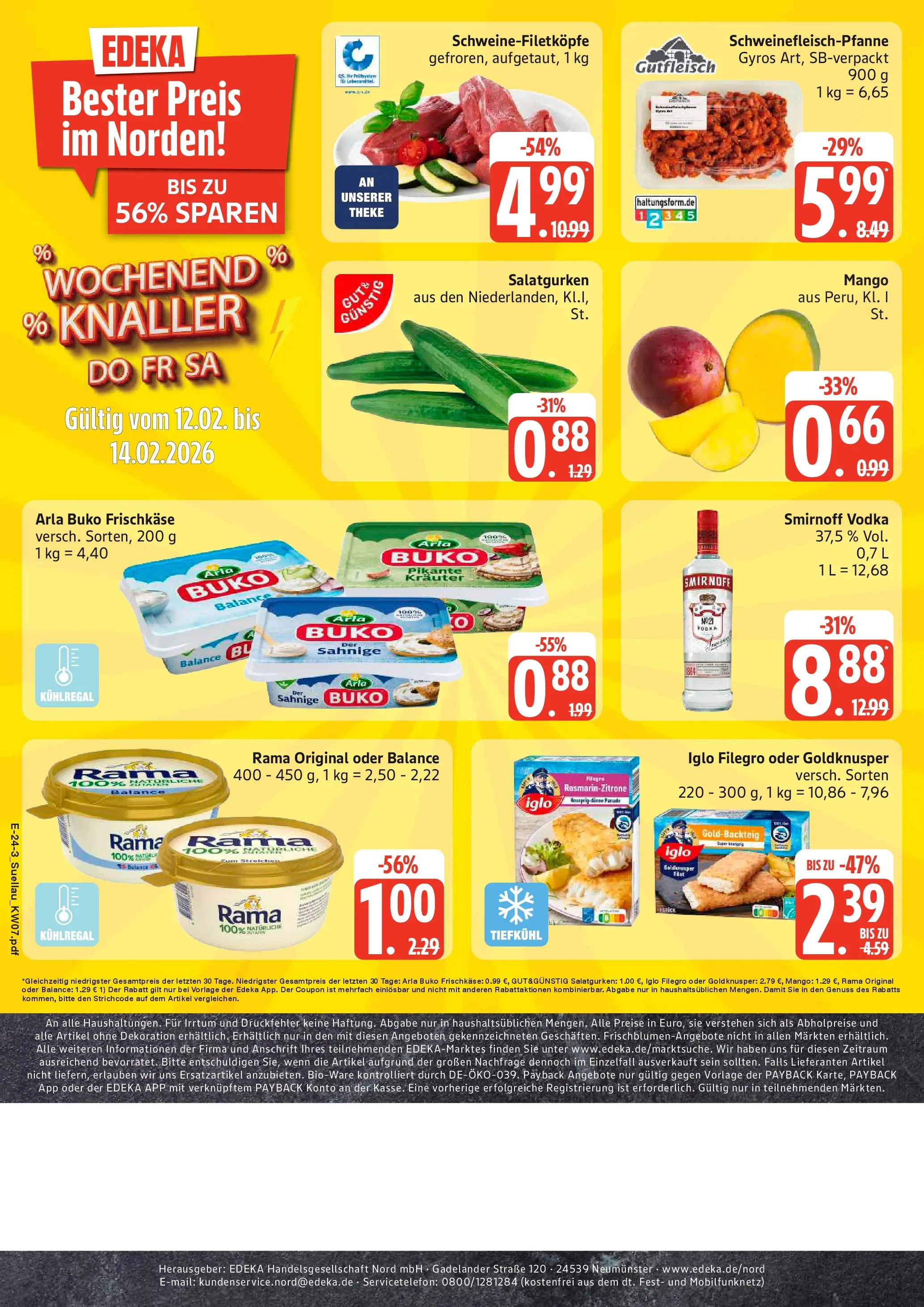 Edeka prospekt Ratzeburg	 (ab 09.02.2026) » Angebote Online | Seite: 28 | Produkte: Rama, Theke, Gyros, Vodka