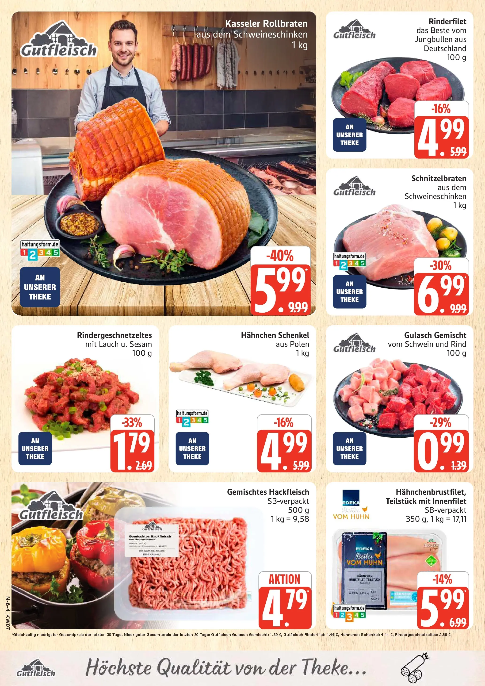 Edeka prospekt Neuenkirchen	 (ab 09.02.2026) » Angebote Online | Seite: 6 | Produkte: Hahnchen, Theke, Gulasch, Hackfleisch